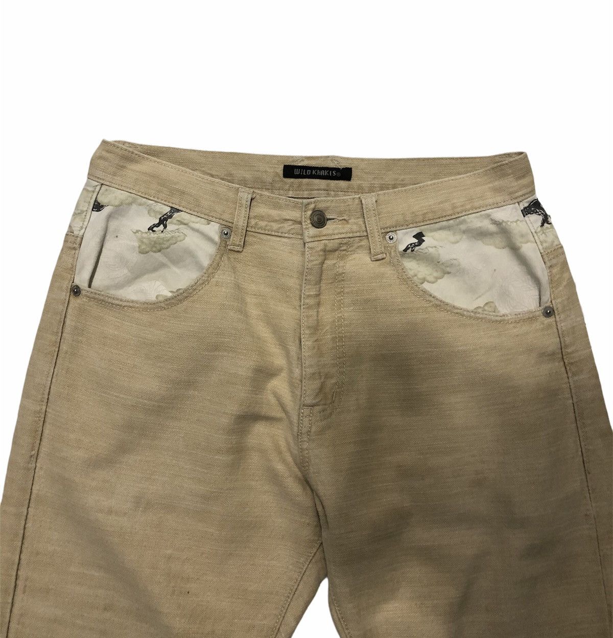 Designer WILD KHAKIS DENIM PANTS Size US 30 / EU 46 - 3 Thumbnail