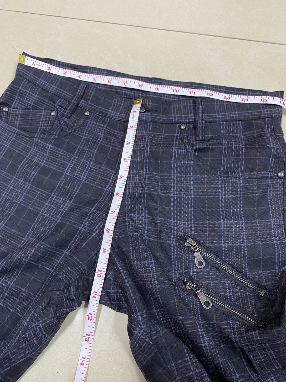 Japanese Brand Japanese Brand Bondage Tartan Flared Pants Size US 32 / EU 48 - 10 Thumbnail