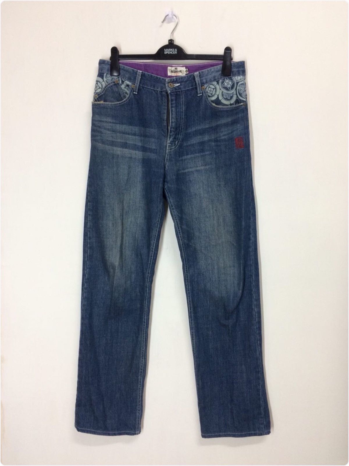 Japanese Brand KARAKURI TAMASHII JAPAN ART DESIGN DENIM Size US 34 / EU 50 - 1 Thumbnail
