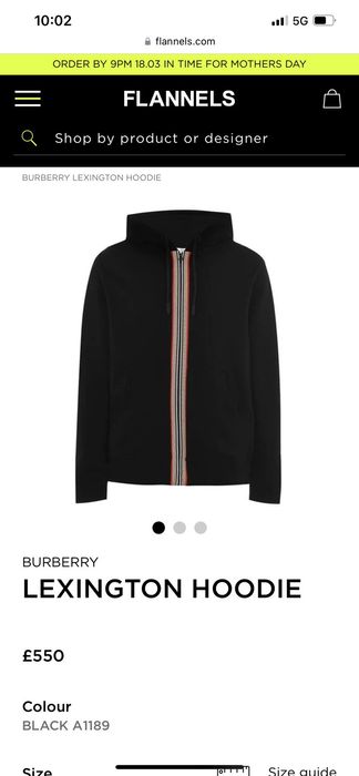 Burberry BURBERRY hoodie real measurements by tape measure in