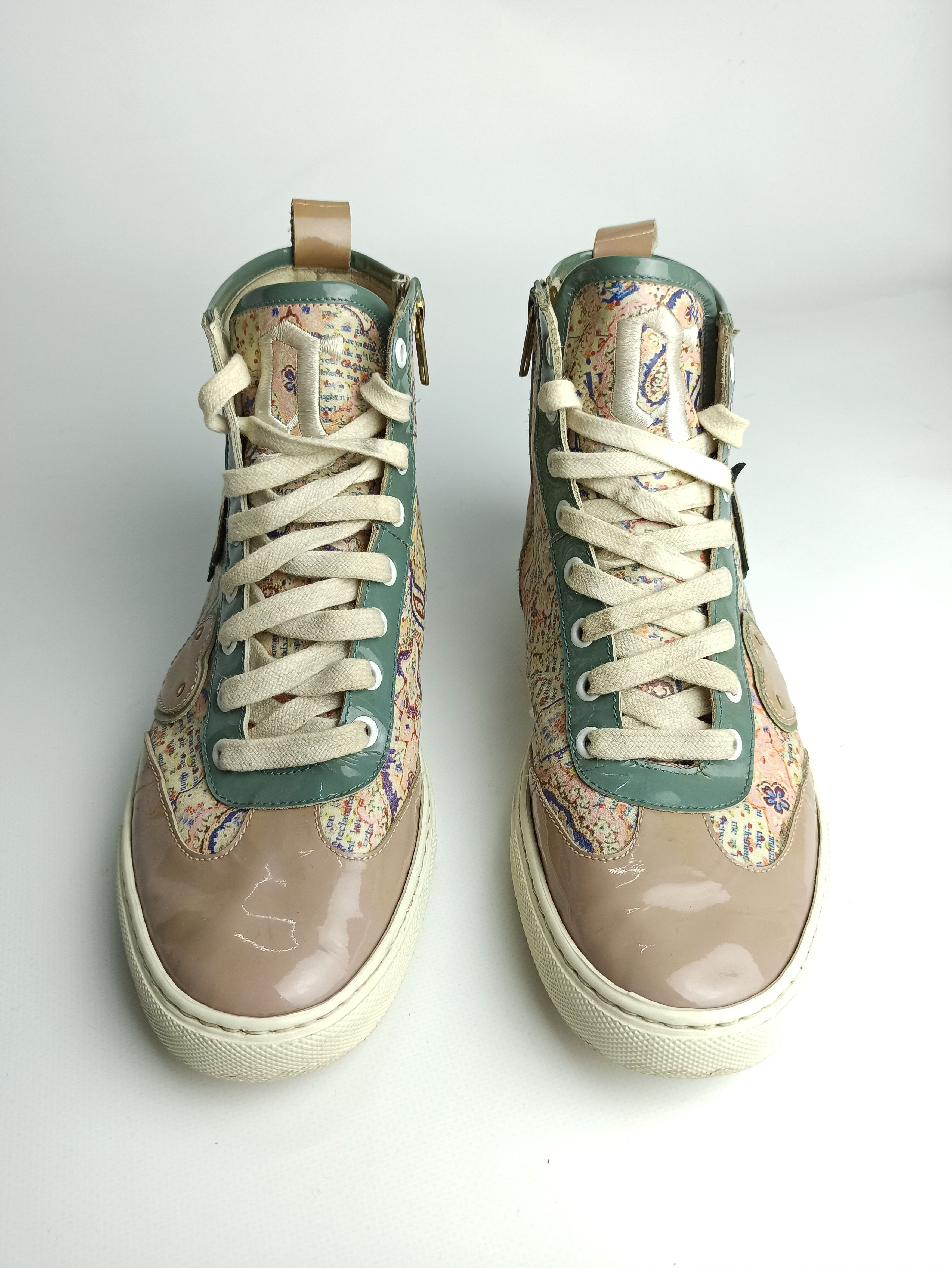 John Galliano John Galliano High Top Sneakers Size US 10 / IT 40 - 5 Thumbnail