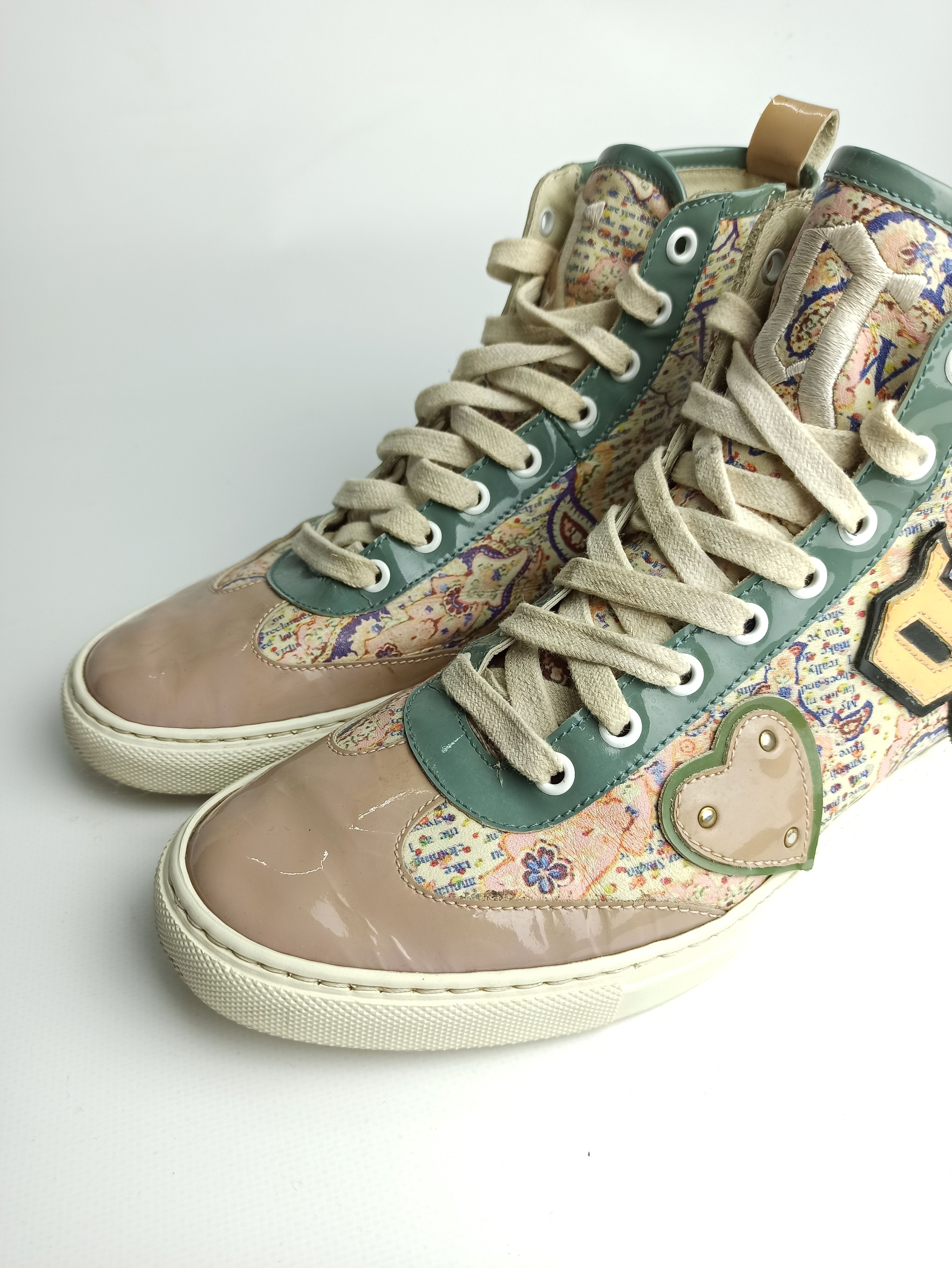 John Galliano John Galliano High Top Sneakers Size US 10 / IT 40 - 3 Thumbnail