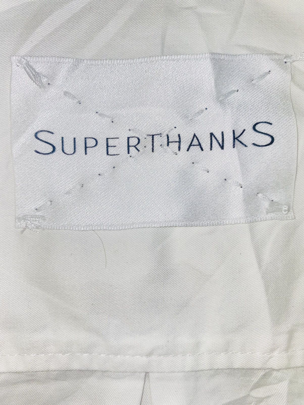 Japanese Brand SUPERTHANKS NOIR Bow Tie White Shirt Size 46L - 10 Thumbnail