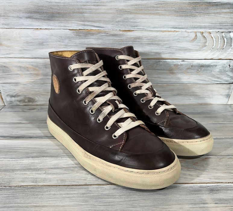 Sneakers Benci Brothers Men's Hi Top Leather Sneakers Made In Italy ...