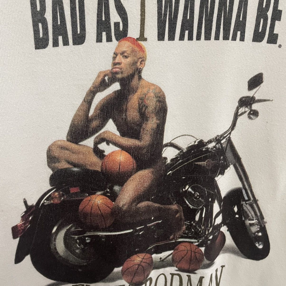 Vintage 💥 90s DENNIS RODMAN BAD ASS SWEATSHIRT Size US L / EU 52-54 / 3 - 7 Thumbnail
