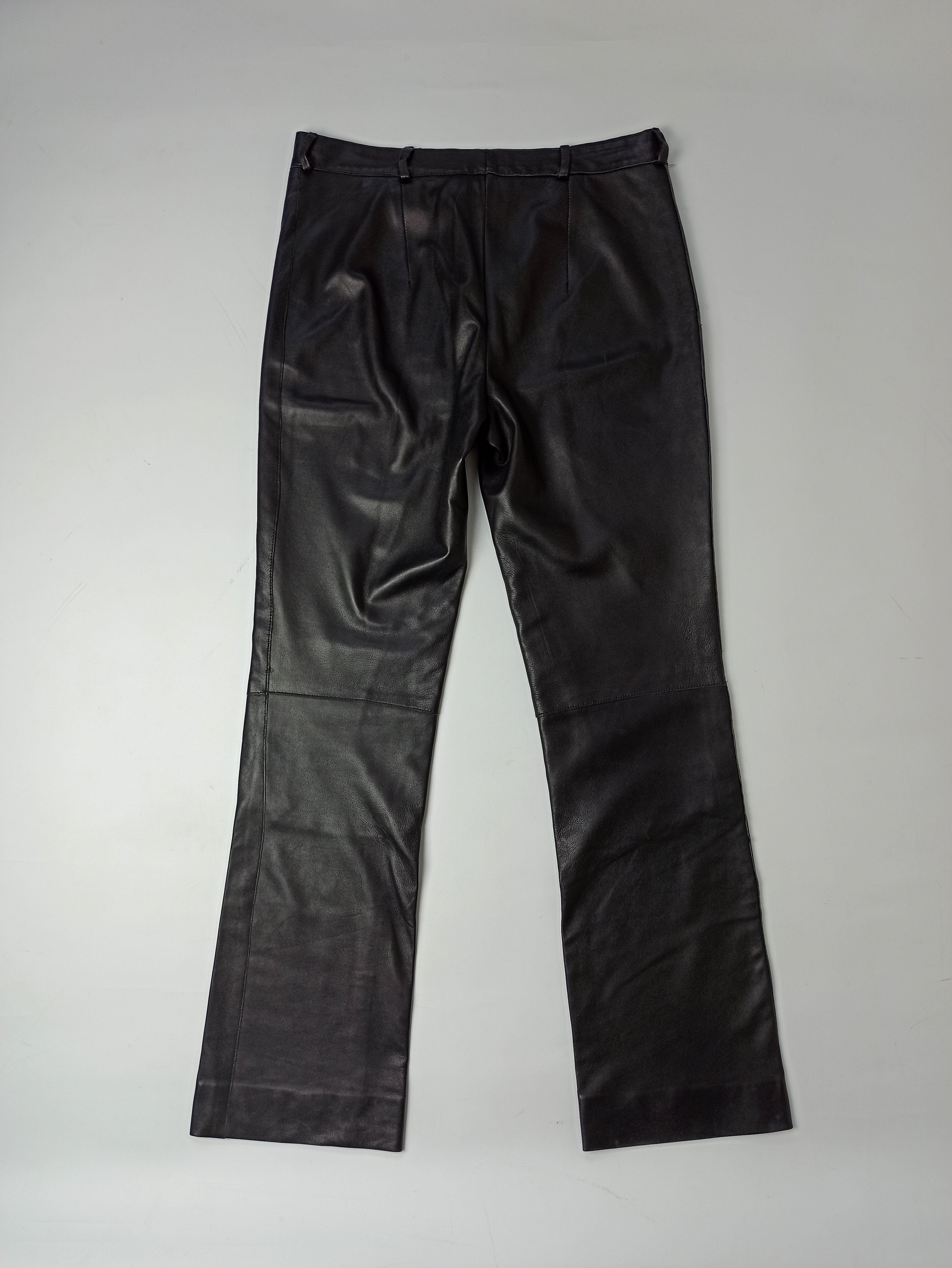 Burberry Burberry London Lambskin Leather Flared Pants Size 28" / US 6 / IT 42 - 3 Thumbnail