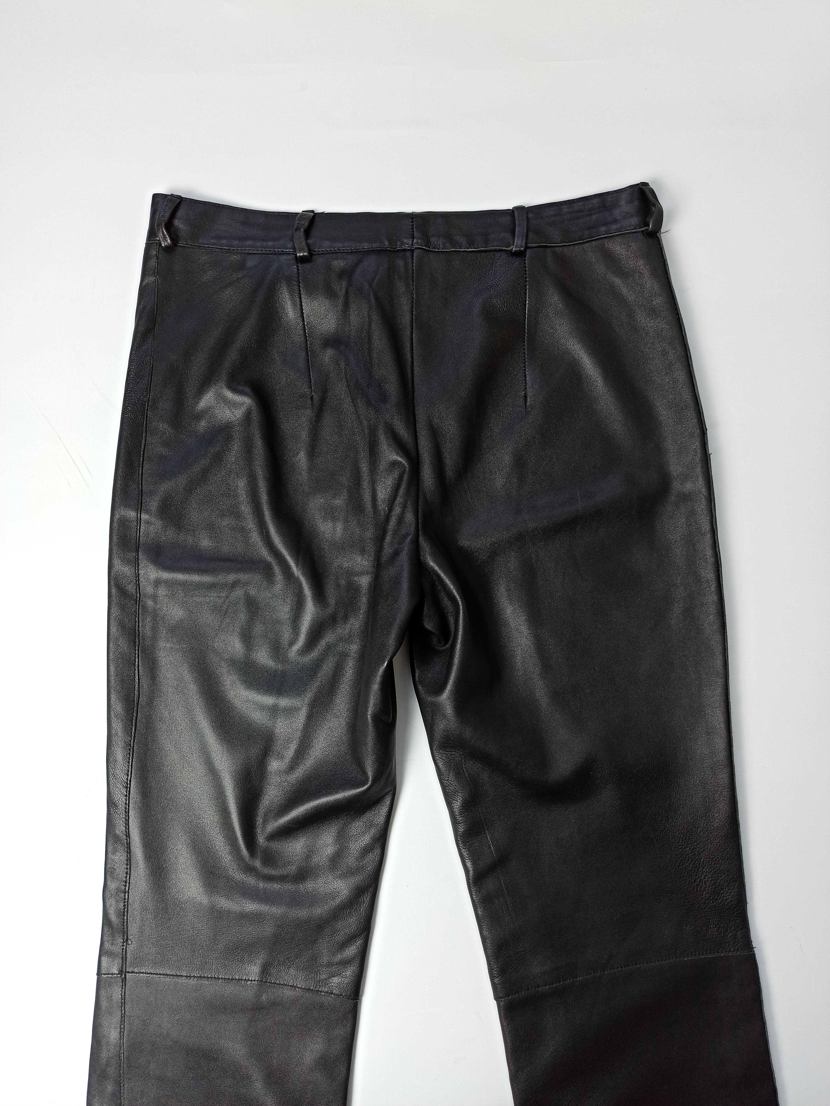 Burberry Burberry London Lambskin Leather Flared Pants Size 28" / US 6 / IT 42 - 4 Thumbnail