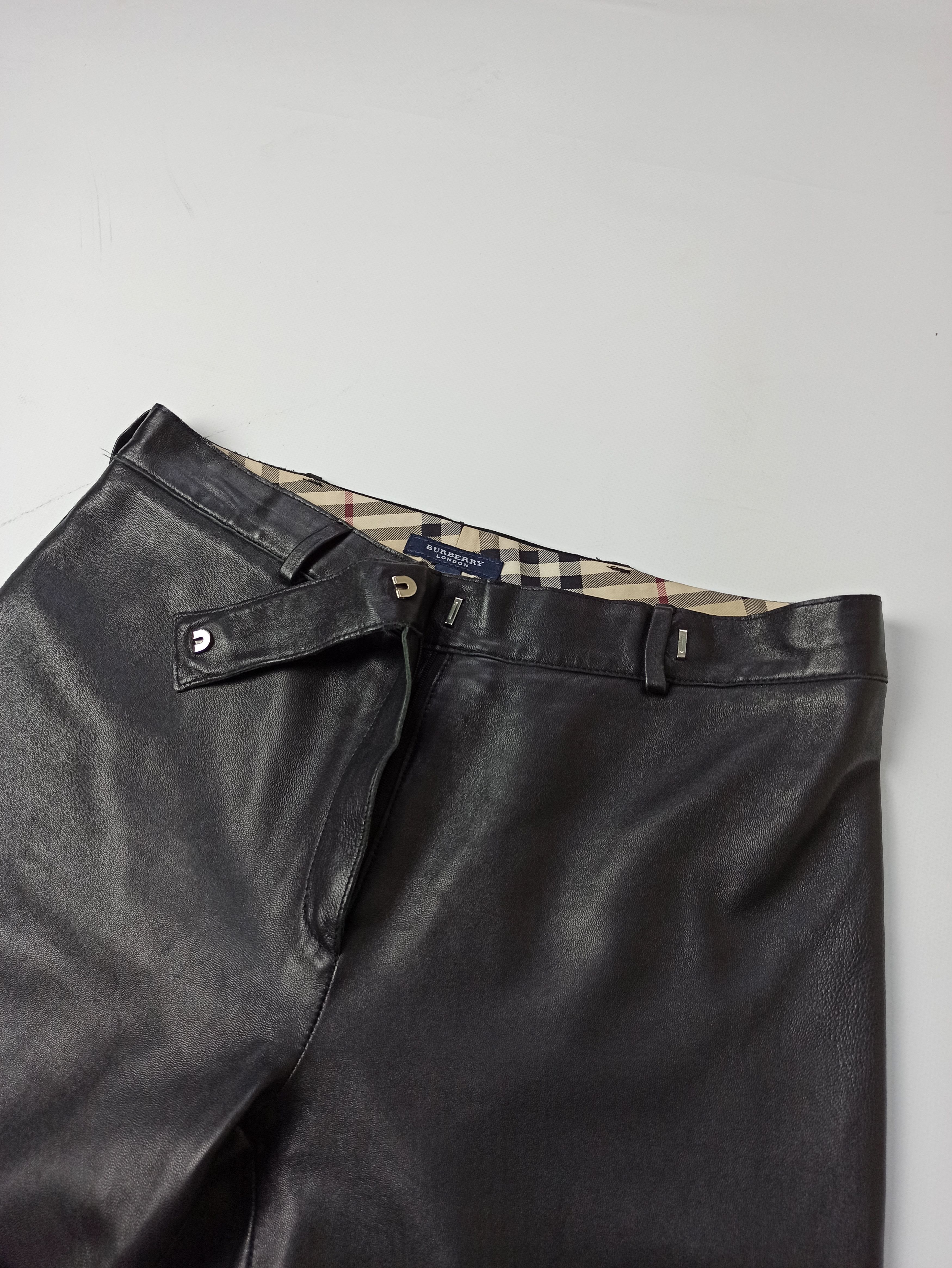 Burberry Burberry London Lambskin Leather Flared Pants Size 28" / US 6 / IT 42 - 6 Thumbnail