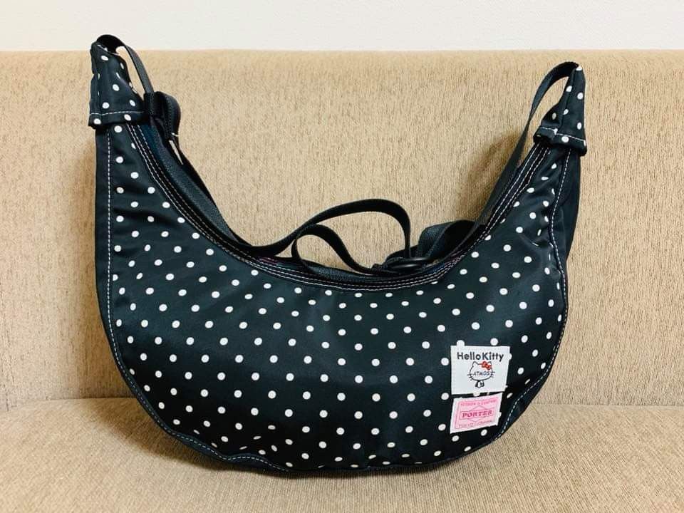 Yoshida Porter Atmos Kitty Collaboration Crossbody Bag in Black, Men's