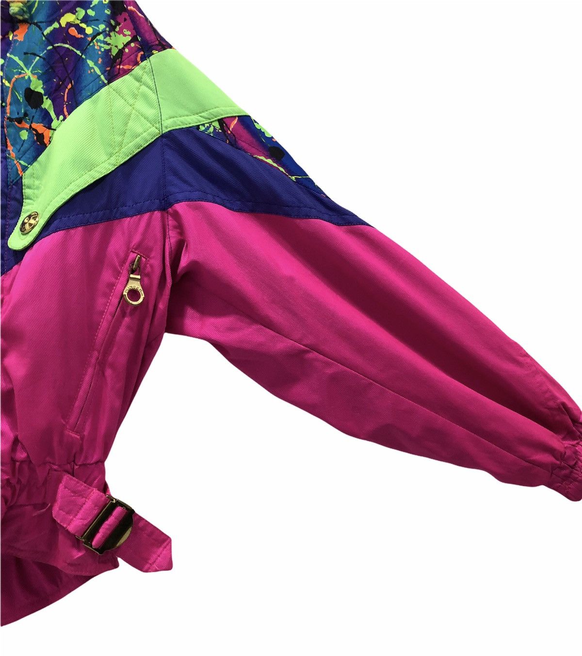 Designer × Japanese Brand × Vintage Vintage PURSER Ski Jacket Neon Pink & Splatter Print Size M Size US M / EU 48-50 / 2 - 3 Thumbnail