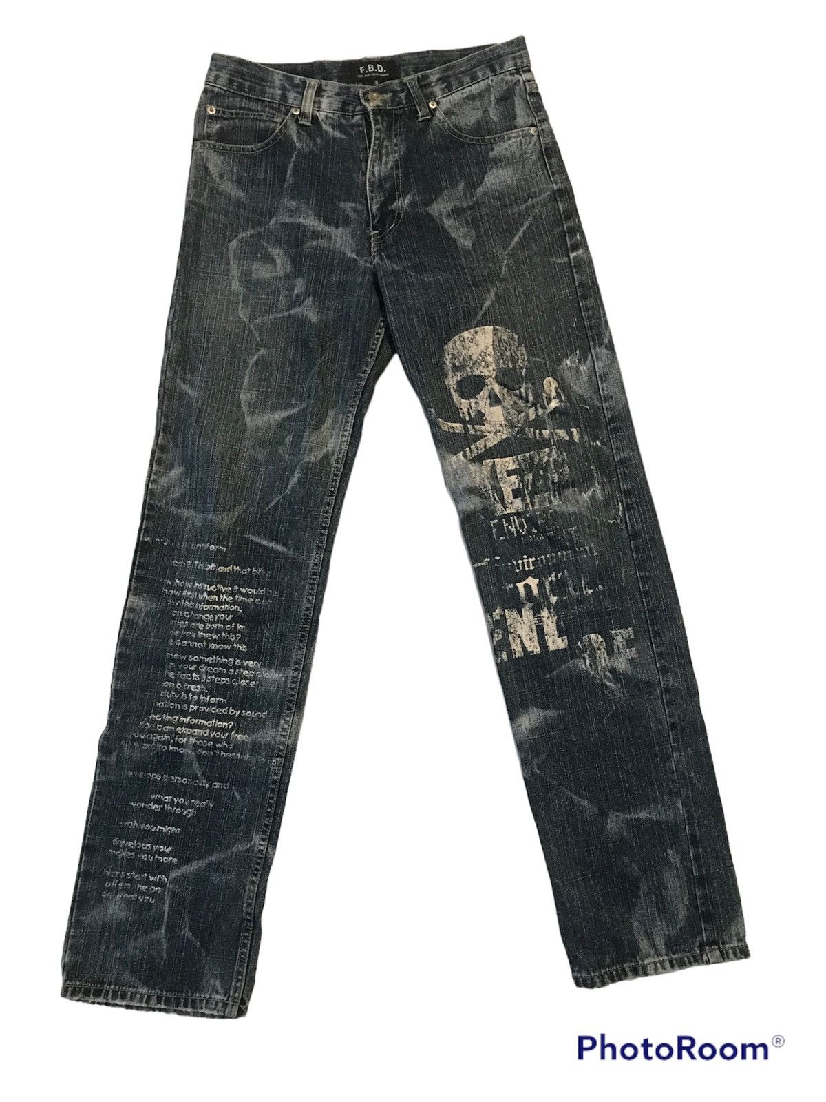 Japanese Brand skull jeans distresss Size US 30 / EU 46 - 1 Thumbnail
