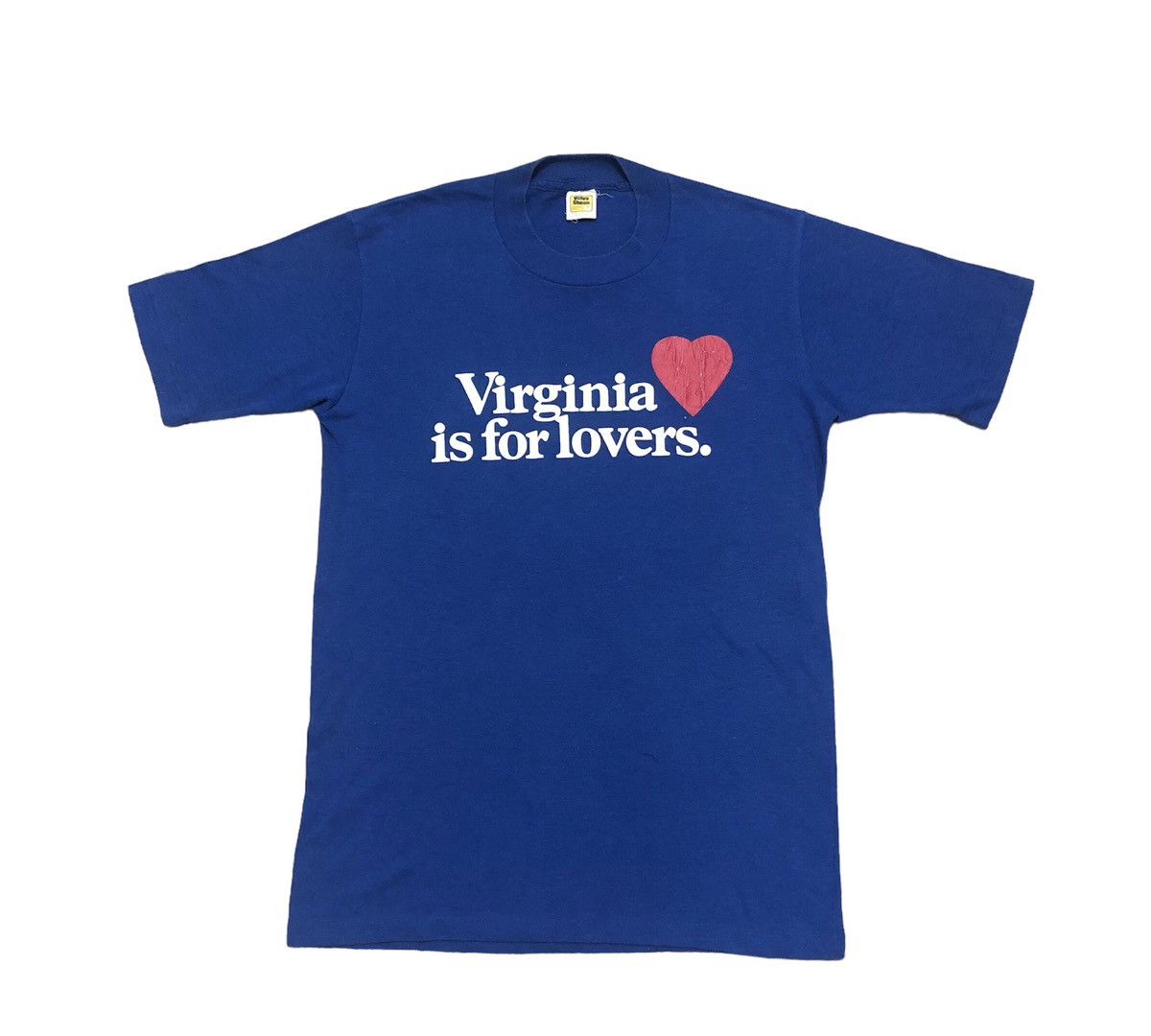 image of Made In USA x Velva Sheen Vintage 80's ‘Virginia Is For Lovers’ Tee in Blue, Men's (Size Small)