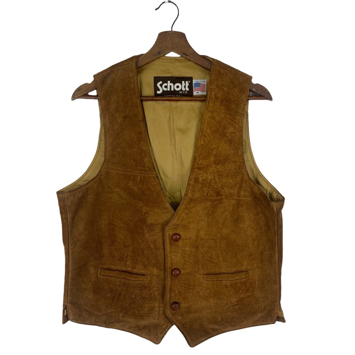 Schott Vintage Schott Leather Vest Jacket Size US M / EU 48-50 / 2 - 1 Thumbnail