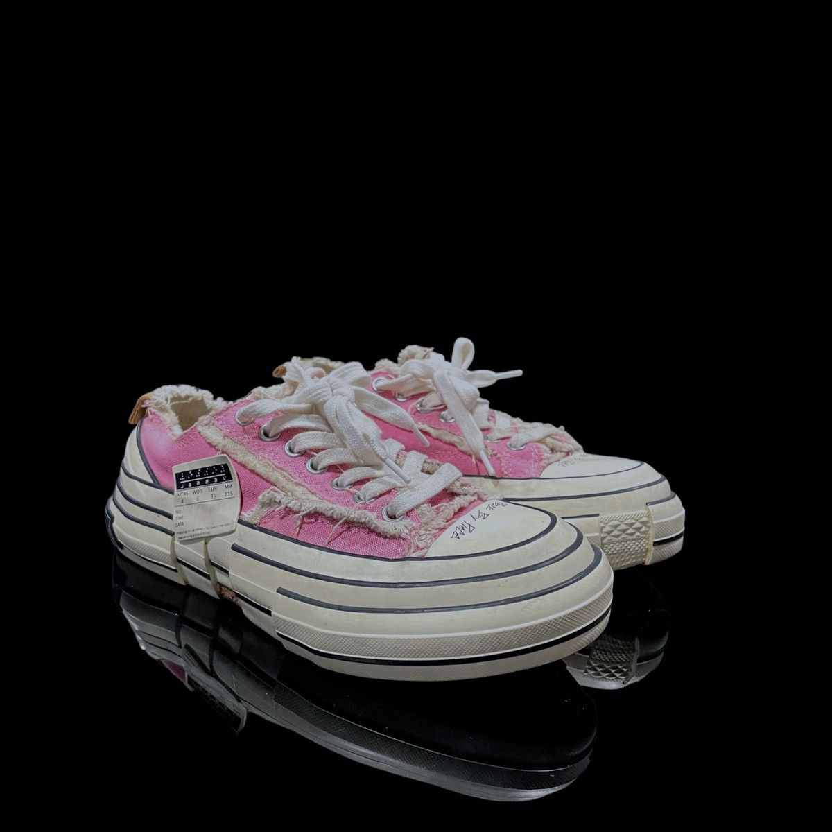Yohji Yamamoto × xVESSEL GOP - Layered - Distressed Canvas Sneakers Size US 6 / IT 36 - 1 Thumbnail