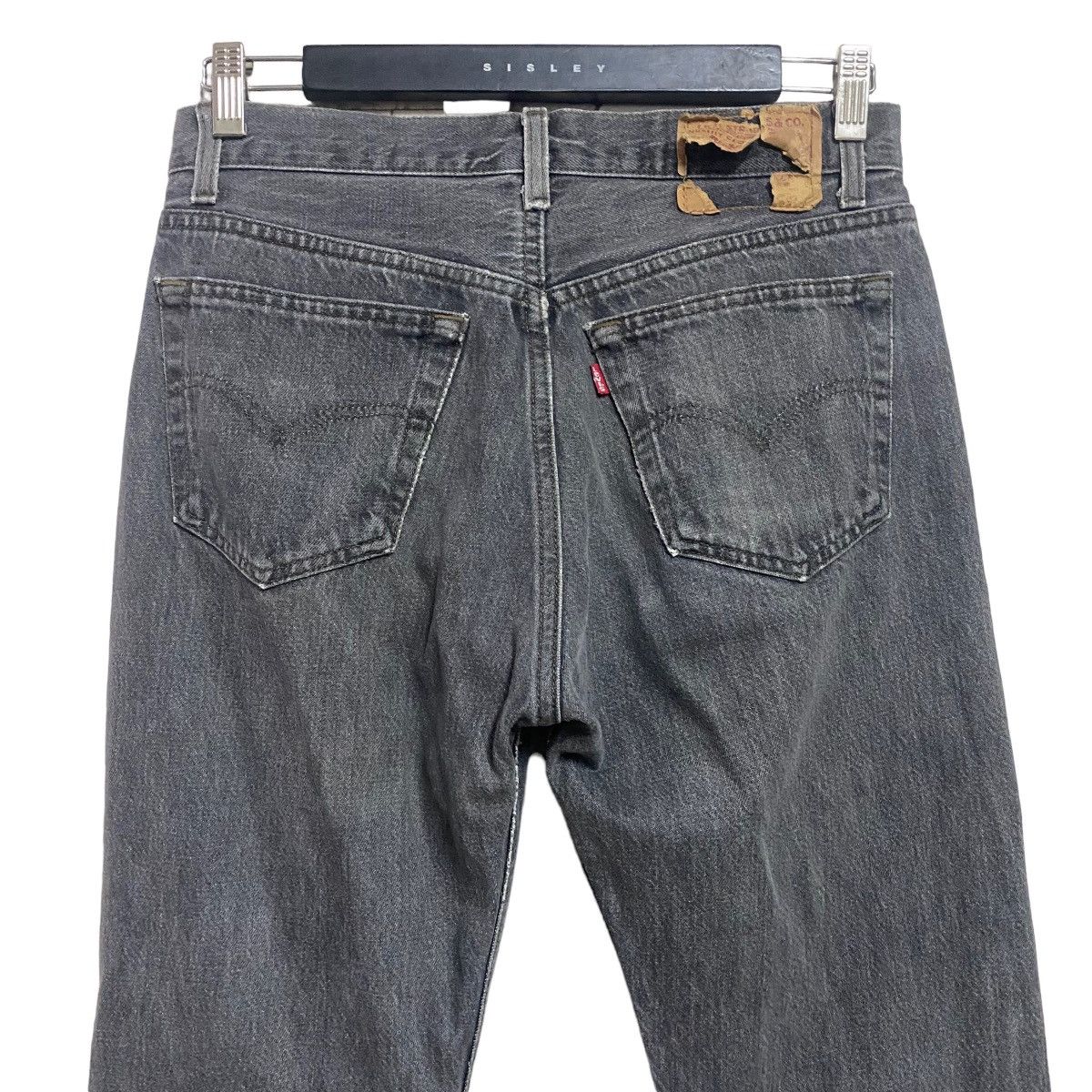Levi's Vintage 80s Levis 501 Charcoal Distressed Jeans 30x29 Size US 30 / EU 46 - 10 Thumbnail