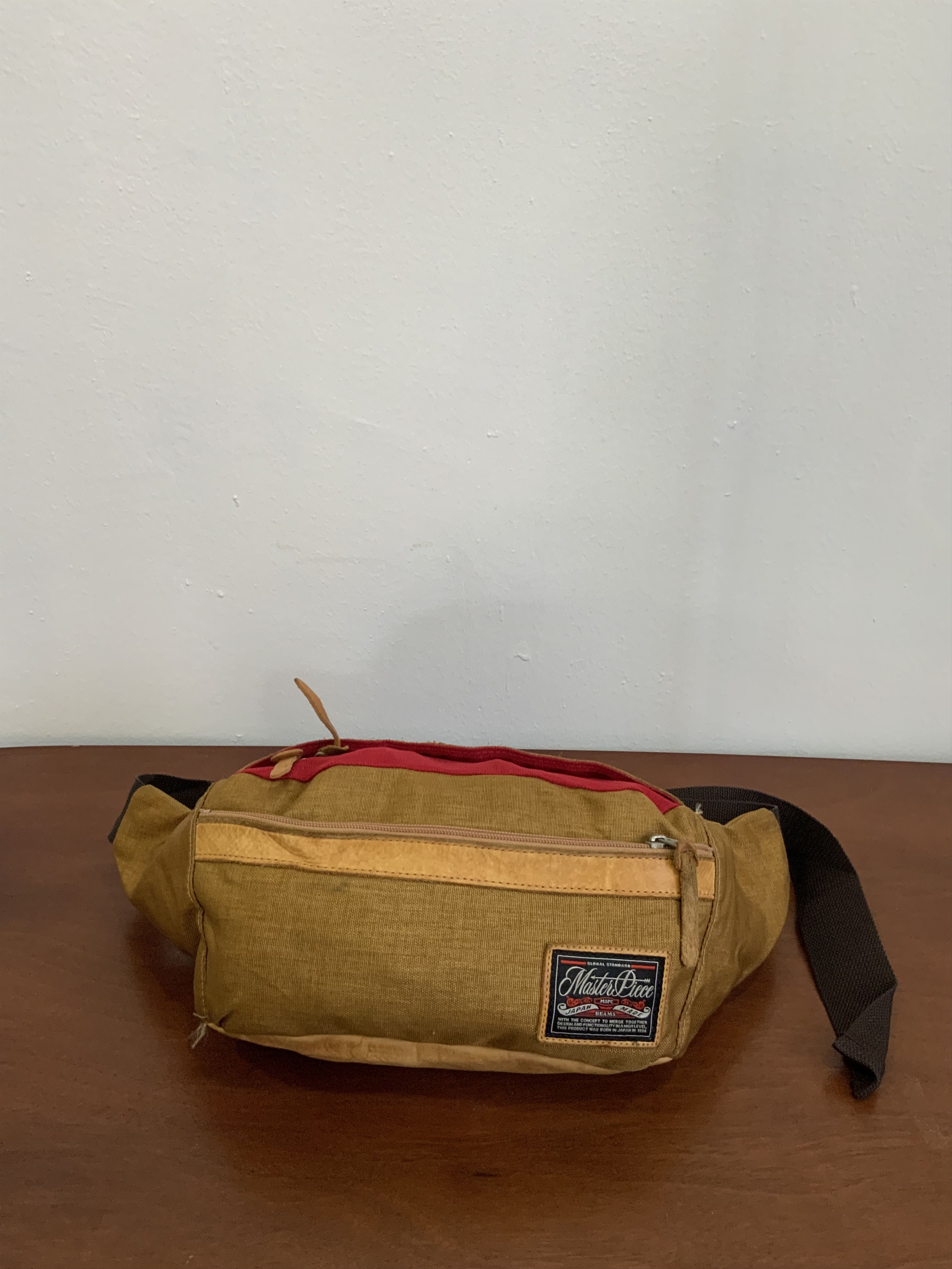 Japanese Brand × MasterPiece MasterPiece MSPC Japan Leather Waist Bag ...