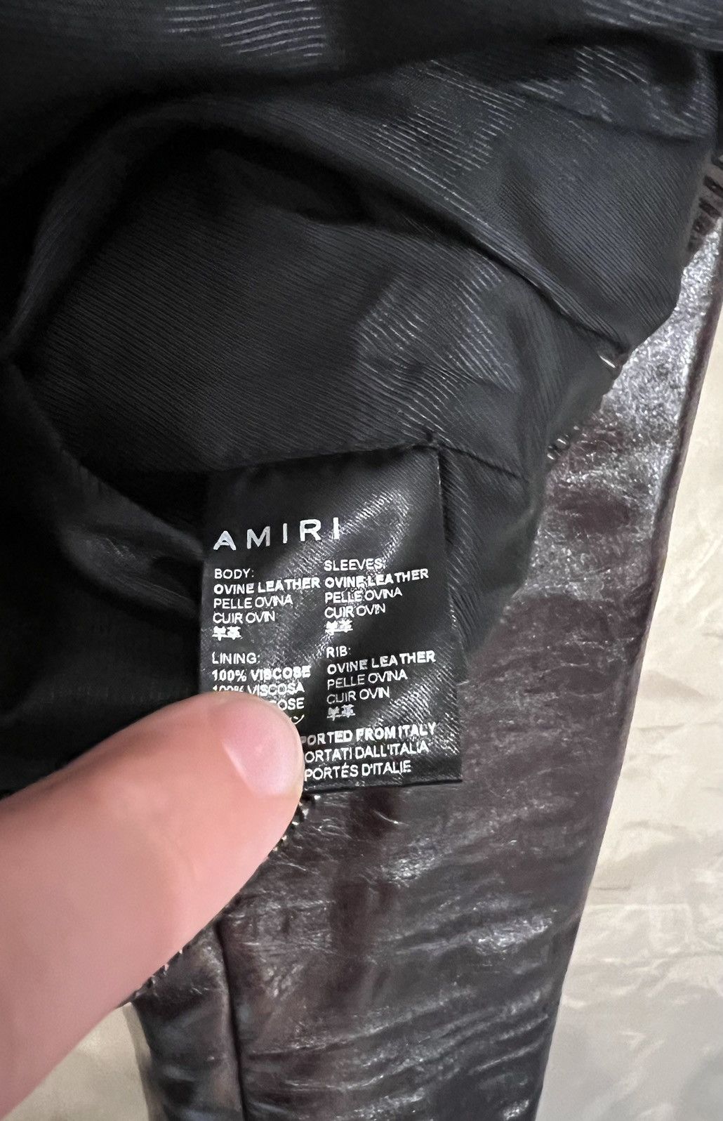 Amiri AMIRI shearling-panel leather jacket brown size 52 $5000 Size US L / EU 52-54 / 3 - 6 Thumbnail