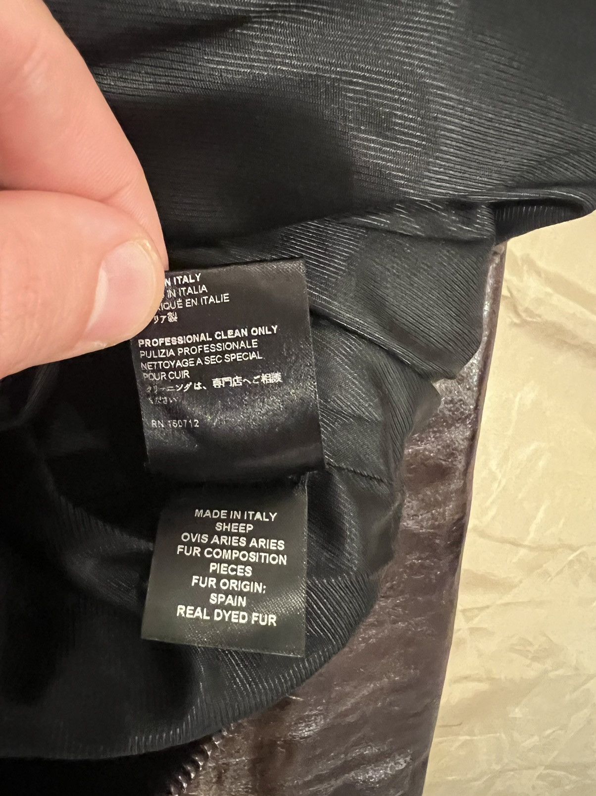 Amiri AMIRI shearling-panel leather jacket brown size 52 $5000 Size US L / EU 52-54 / 3 - 7 Thumbnail
