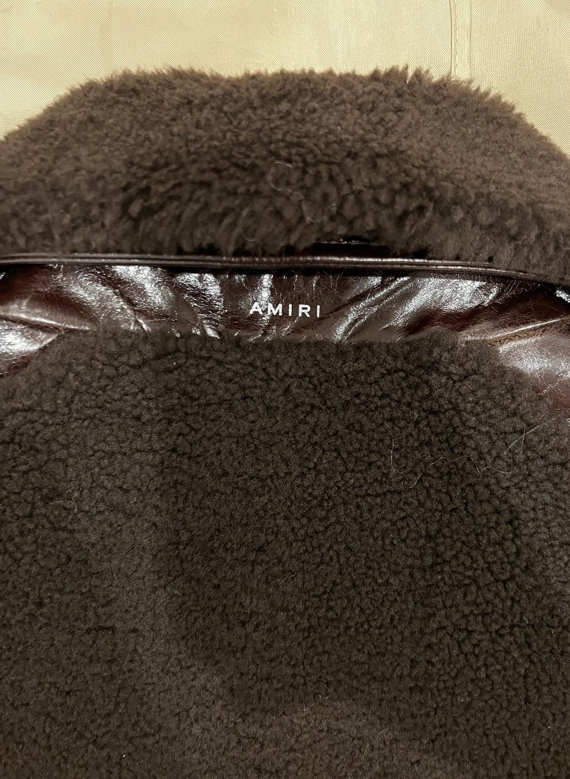 Amiri AMIRI shearling-panel leather jacket brown size 52 $5000 Size US L / EU 52-54 / 3 - 11 Thumbnail