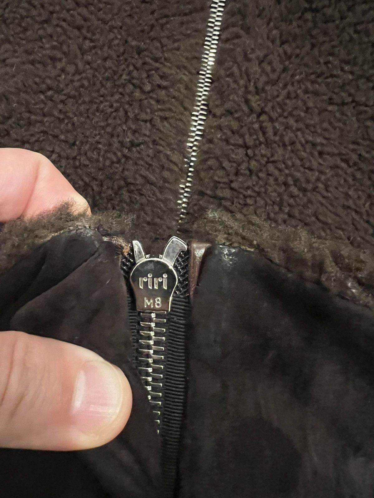 Amiri AMIRI shearling-panel leather jacket brown size 52 $5000 Size US L / EU 52-54 / 3 - 4 Thumbnail