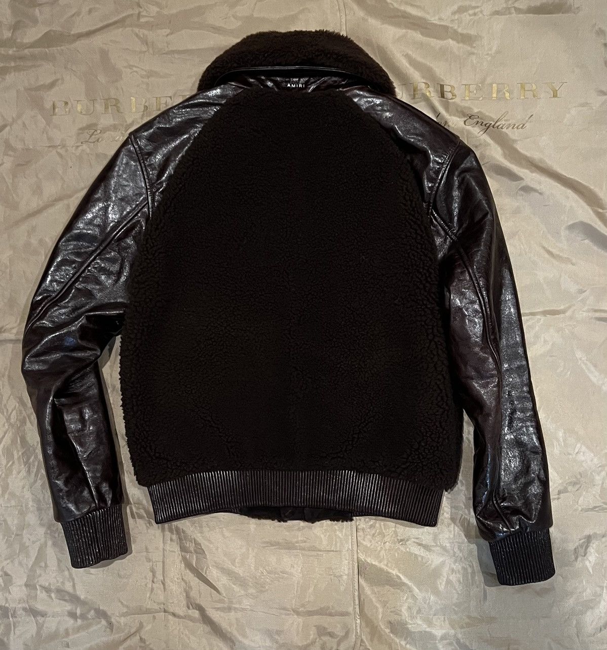 Amiri AMIRI shearling-panel leather jacket brown size 52 $5000 Size US L / EU 52-54 / 3 - 10 Thumbnail