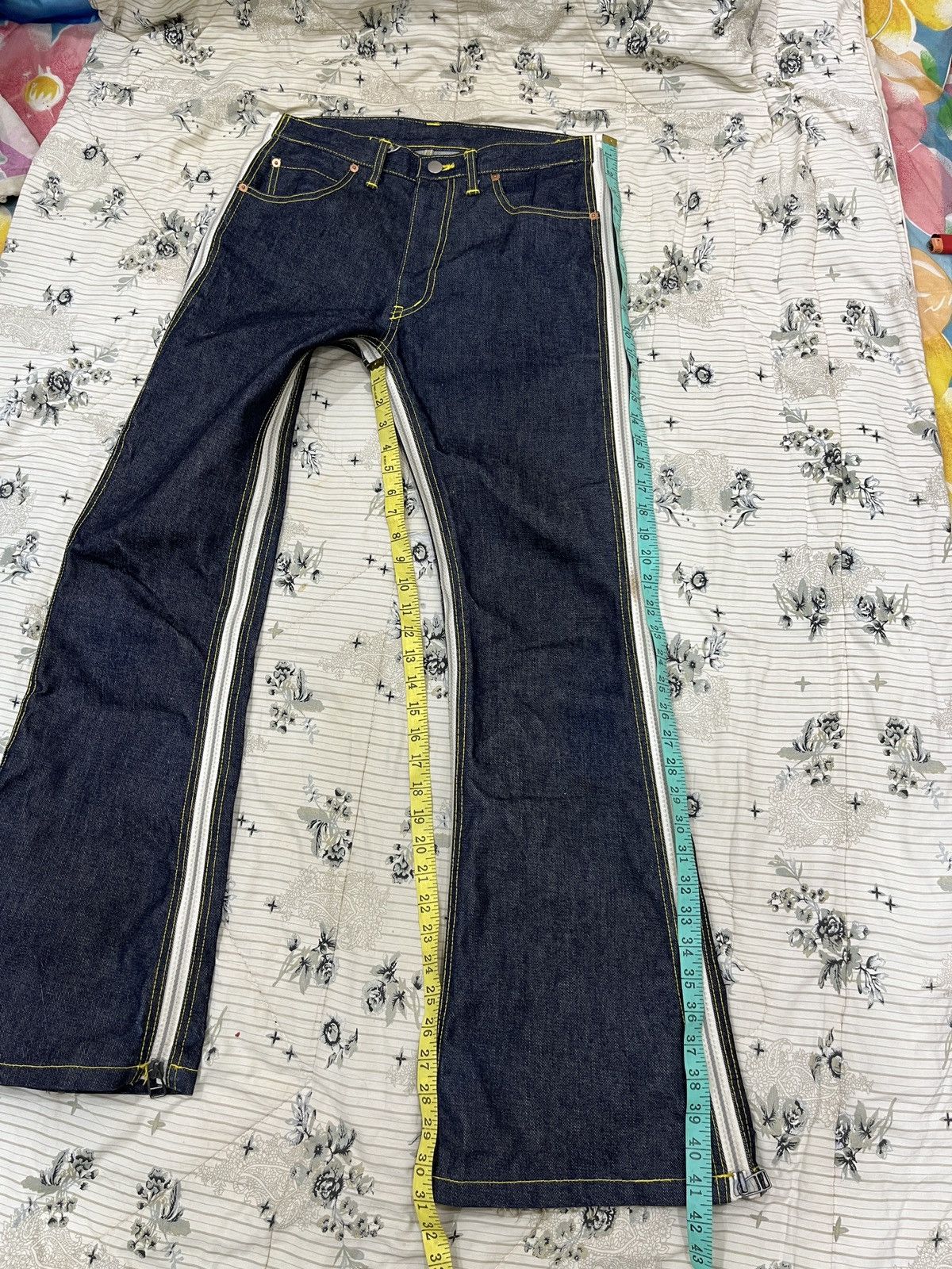 Hypebeast (Hhh). RARE JAPANESE HYPEBEAST DETACHABLE ZIPPER FLARE DENIM Size US 30 / EU 46 - 20 Thumbnail