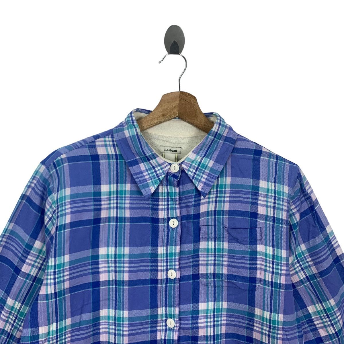 L.L. Bean Vintage 90s LL Bean Outdoor Blue Tartan Plaid Button Shirt Size US S / EU 44-46 / 1 - 2 Thumbnail