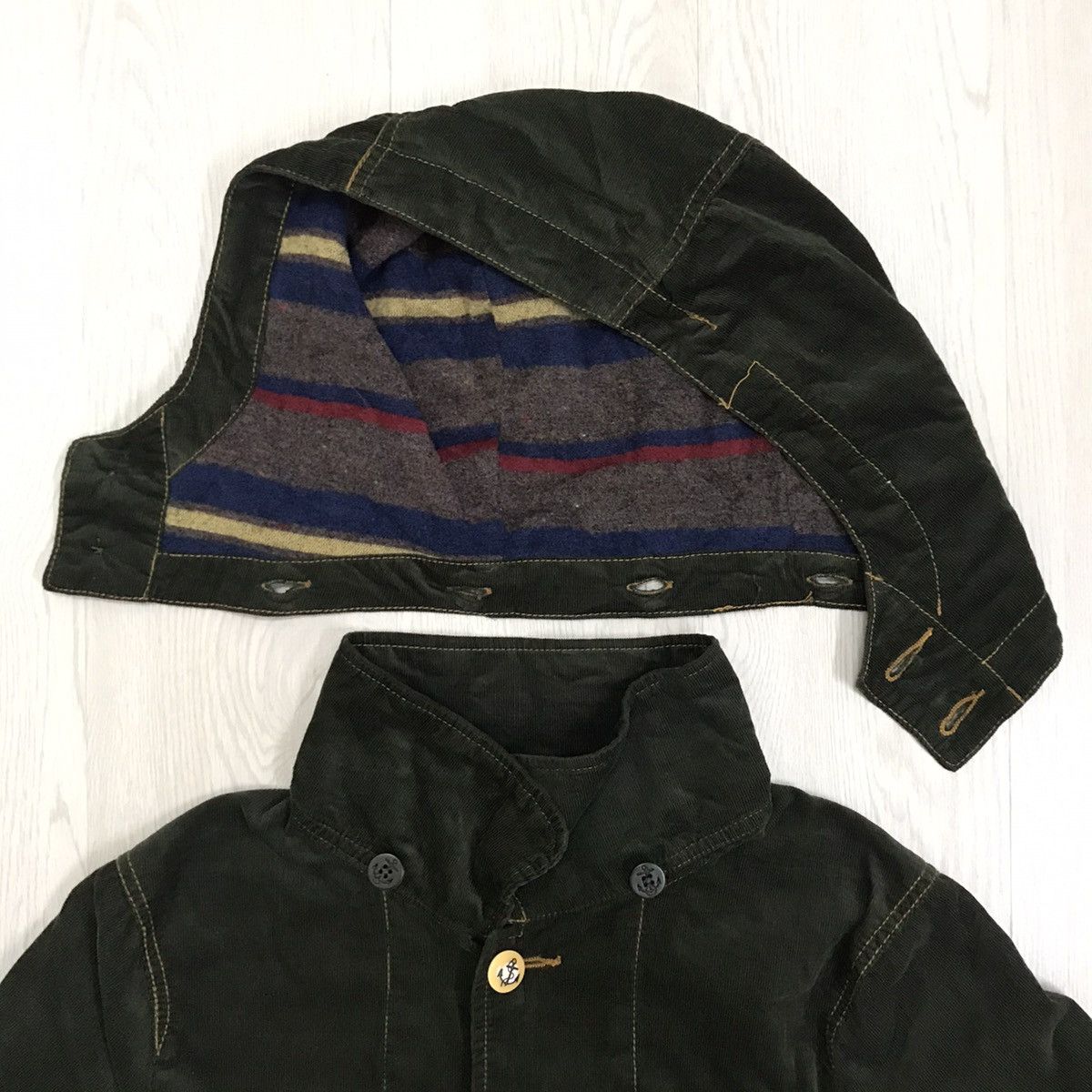 Native × Vintage Vintage Navajo Corduroy Jacket Lime Inc Japan Size US M / EU 48-50 / 2 - 13 Thumbnail