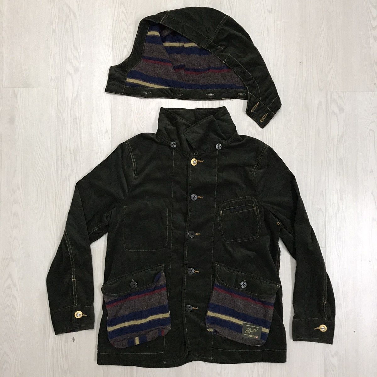 Native × Vintage Vintage Navajo Corduroy Jacket Lime Inc Japan Size US M / EU 48-50 / 2 - 1 Thumbnail