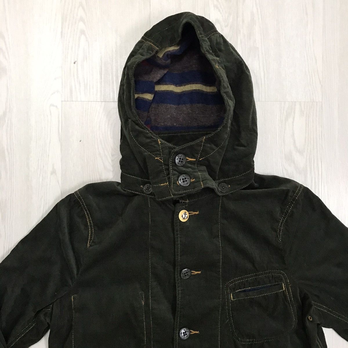 Native × Vintage Vintage Navajo Corduroy Jacket Lime Inc Japan Size US M / EU 48-50 / 2 - 6 Thumbnail
