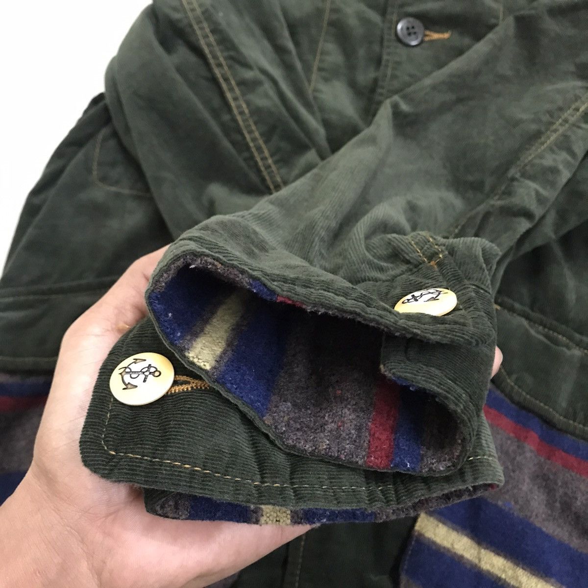Native × Vintage Vintage Navajo Corduroy Jacket Lime Inc Japan Size US M / EU 48-50 / 2 - 12 Thumbnail