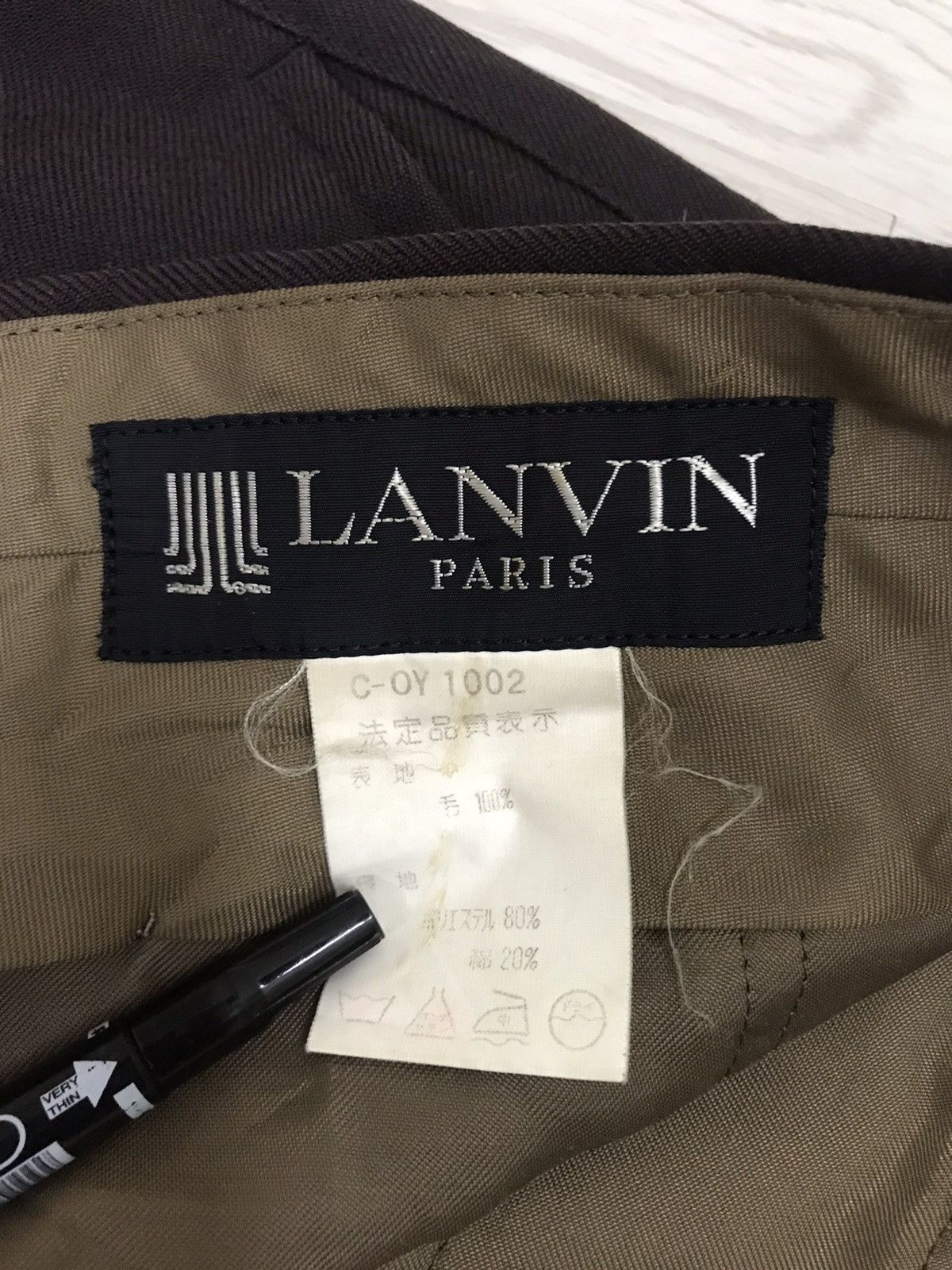 Lanvin × Vintage Vintage Lanvin Paris Wool Trouser Pants Formal Office Pants Size US 32 / EU 48 - 9 Thumbnail
