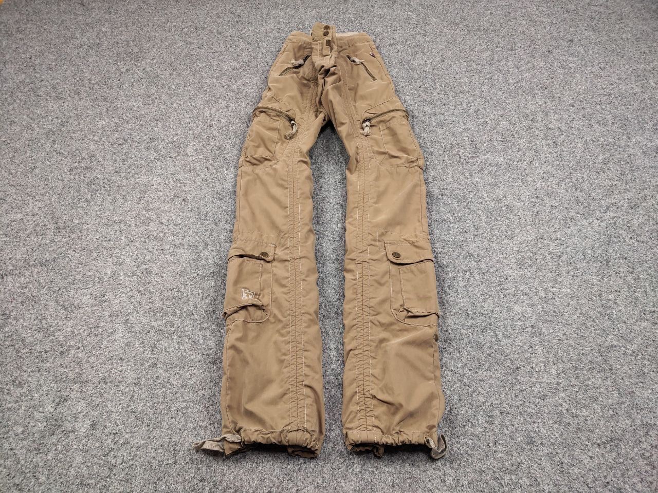 Japanese Brand Vintage 90's Japanese Bondage Zip Bootcut Beige Cargo Pants Size US 30 / EU 46 - 2 Thumbnail