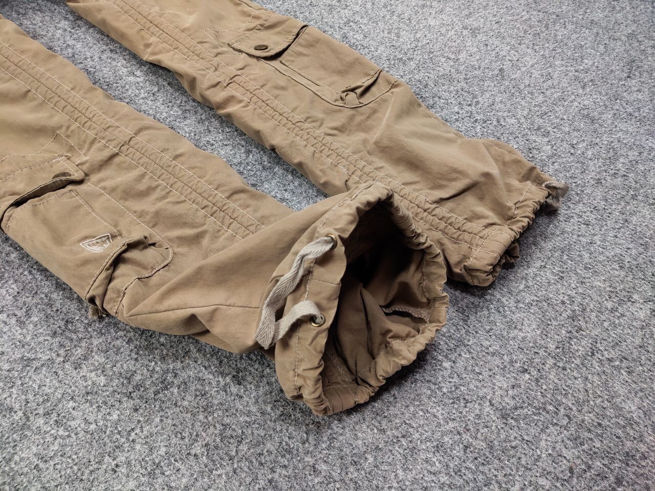 Japanese Brand Vintage 90's Japanese Bondage Zip Bootcut Beige Cargo Pants Size US 30 / EU 46 - 10 Thumbnail