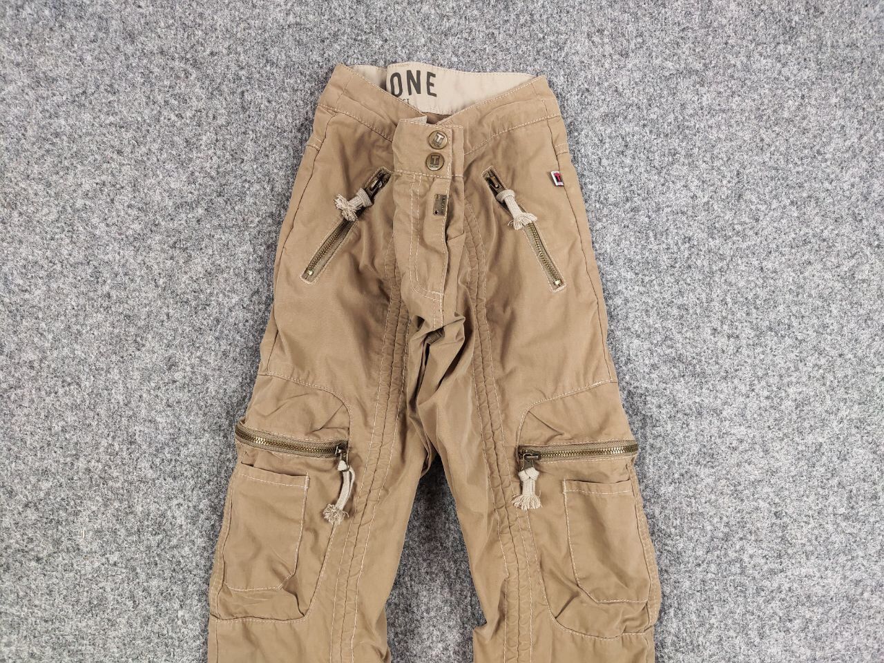 Japanese Brand Vintage 90's Japanese Bondage Zip Bootcut Beige Cargo Pants Size US 30 / EU 46 - 7 Thumbnail