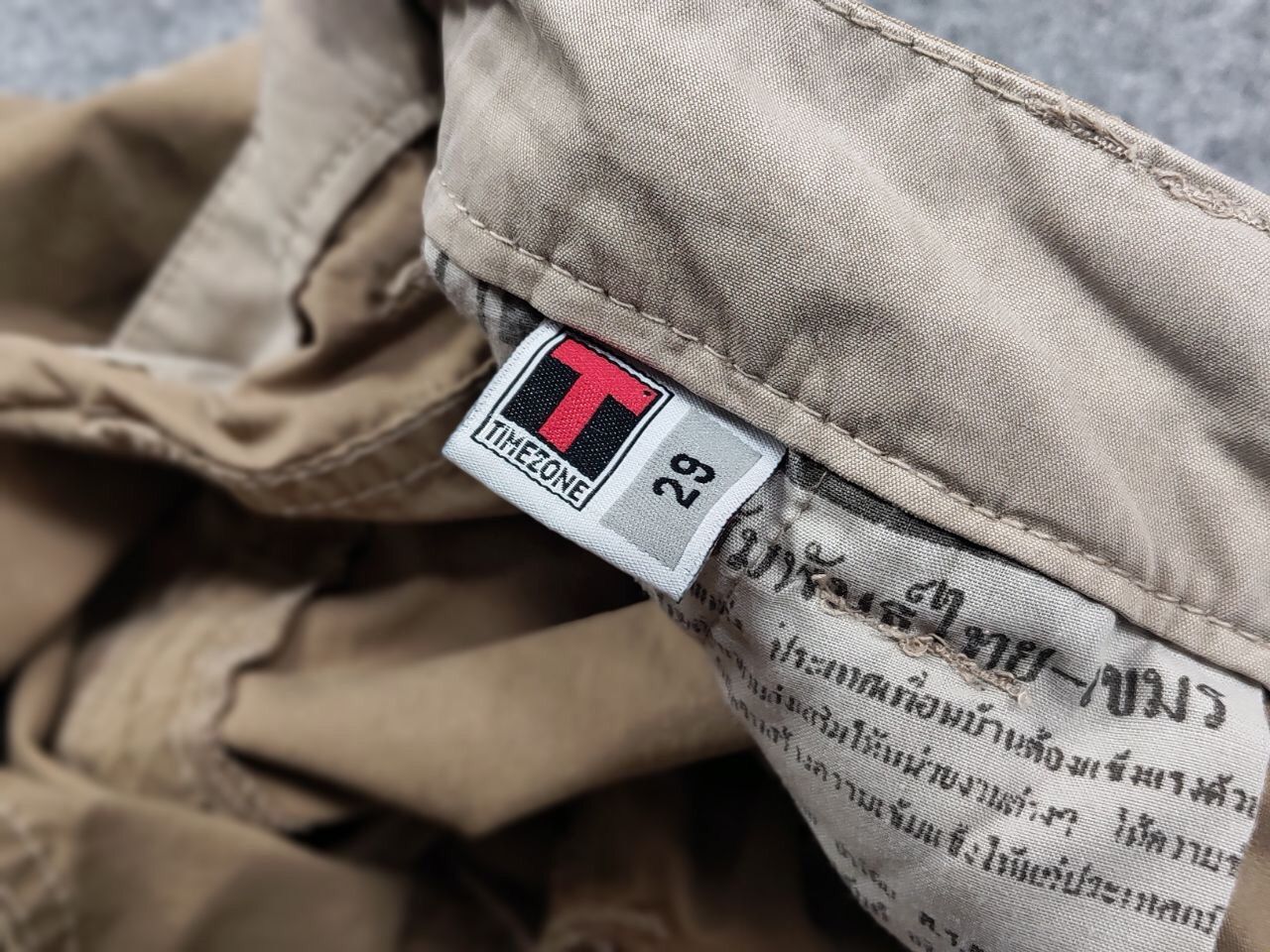 Japanese Brand Vintage 90's Japanese Bondage Zip Bootcut Beige Cargo Pants Size US 30 / EU 46 - 19 Thumbnail