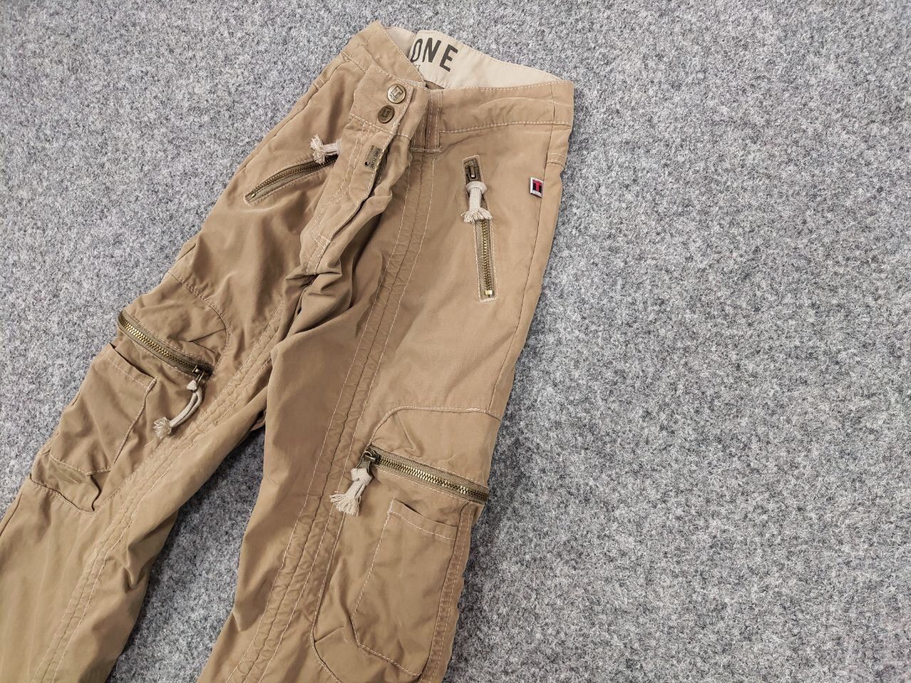 Japanese Brand Vintage 90's Japanese Bondage Zip Bootcut Beige Cargo Pants Size US 30 / EU 46 - 4 Thumbnail