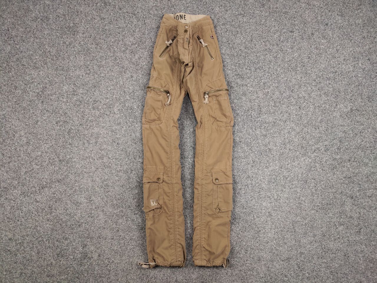 Japanese Brand Vintage 90's Japanese Bondage Zip Bootcut Beige Cargo Pants Size US 30 / EU 46 - 1 Thumbnail
