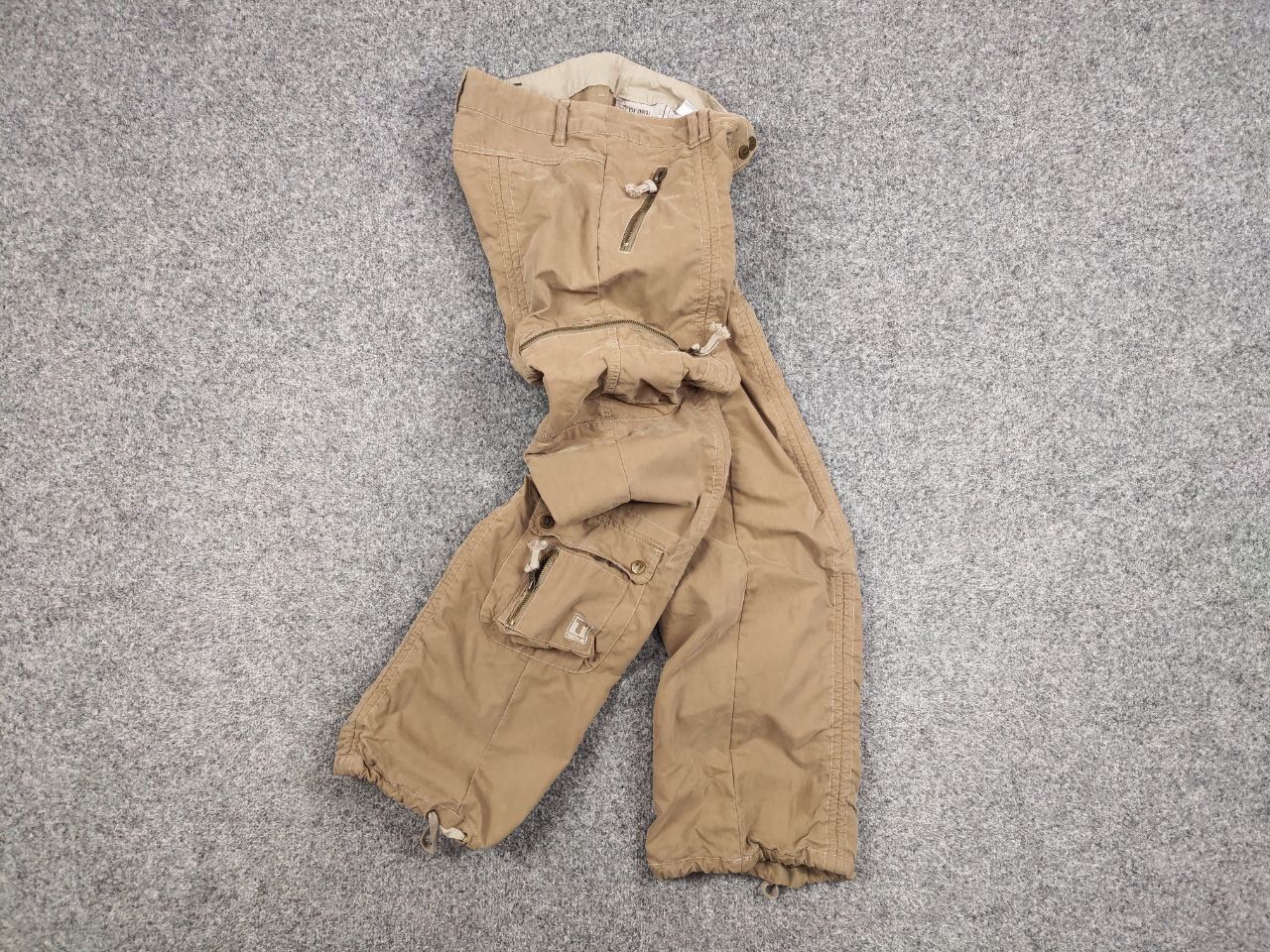 Japanese Brand Vintage 90's Japanese Bondage Zip Bootcut Beige Cargo Pants Size US 30 / EU 46 - 16 Thumbnail