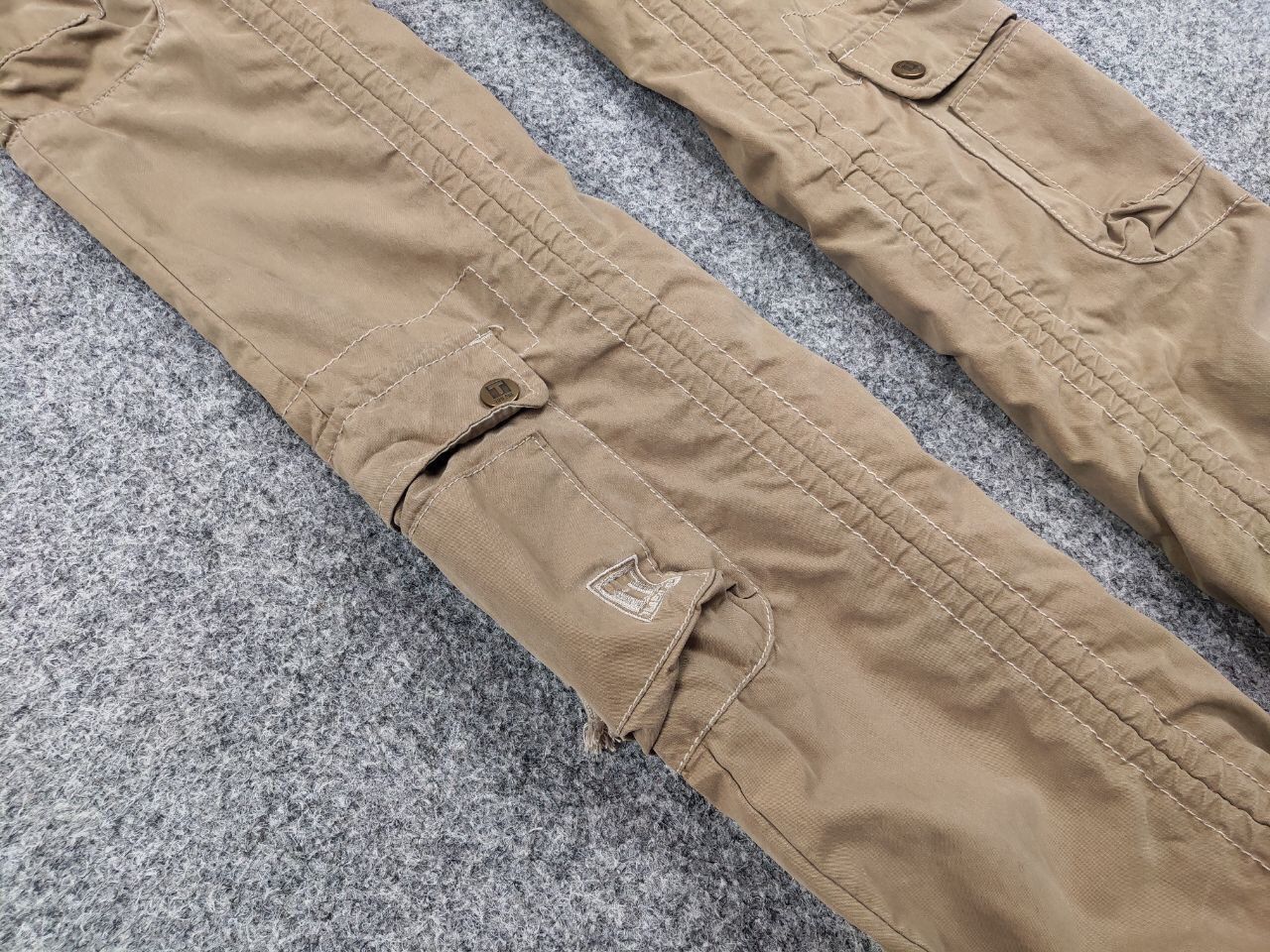 Japanese Brand Vintage 90's Japanese Bondage Zip Bootcut Beige Cargo Pants Size US 30 / EU 46 - 9 Thumbnail