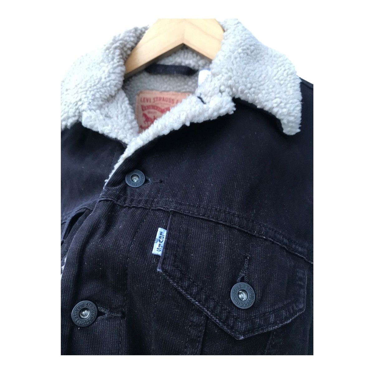 Levi's Levis Men’s Sherpa Lined Black Trucker Jacket Size US S / EU 44-46 / 1 - 4 Thumbnail