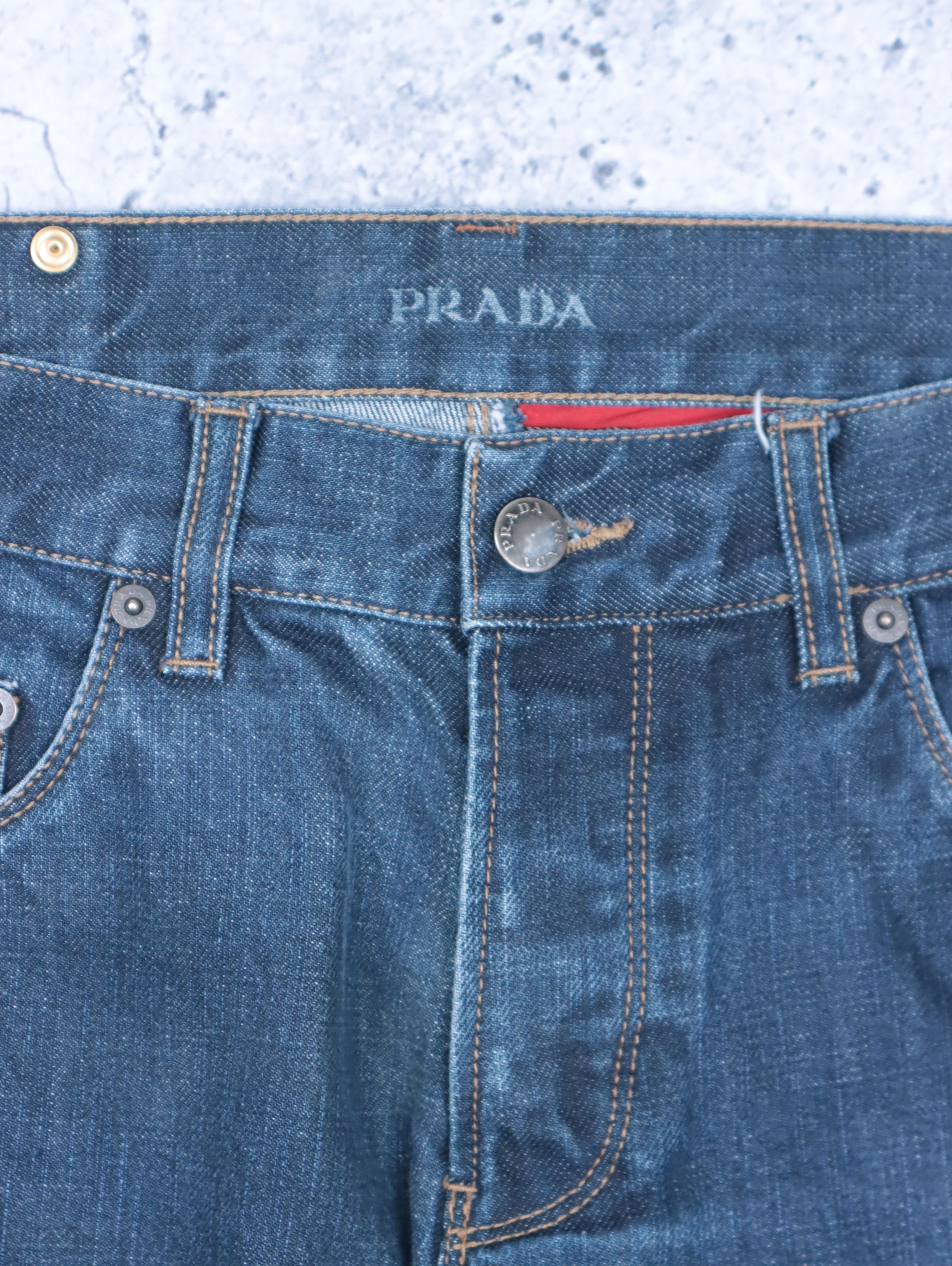 Designer × Prada Y2K Prada Raw Denim Jeans 31 Size US 31 - 5 Thumbnail