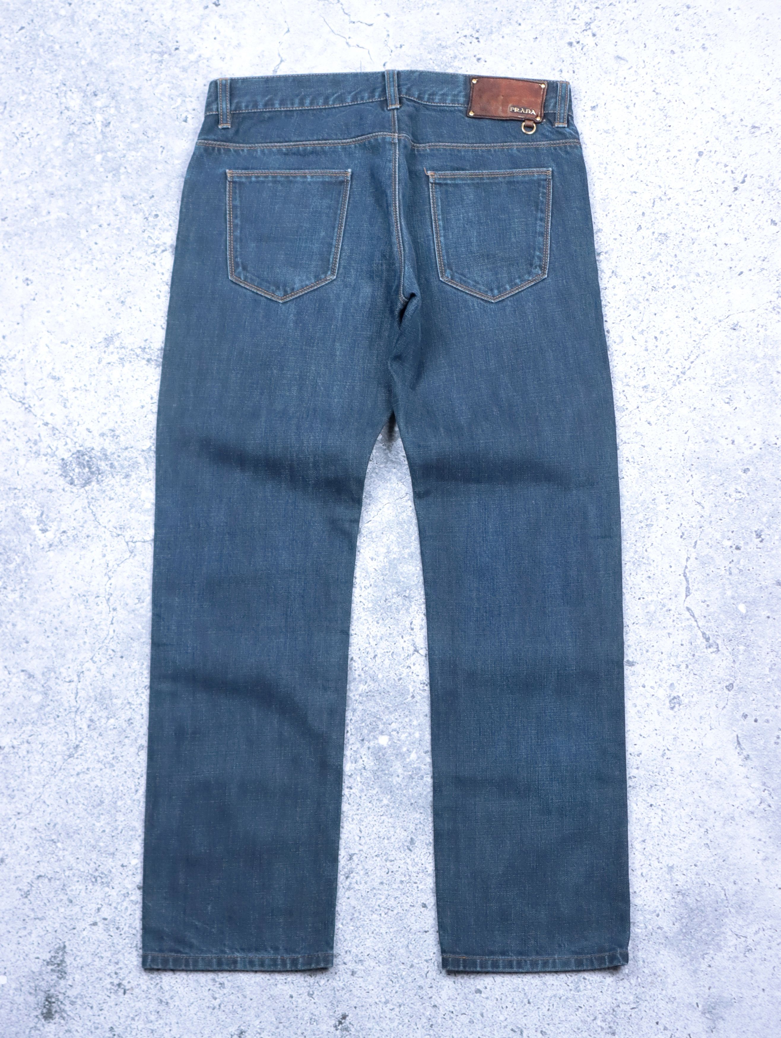 Designer × Prada Y2K Prada Raw Denim Jeans 31 Size US 31 - 1 Thumbnail