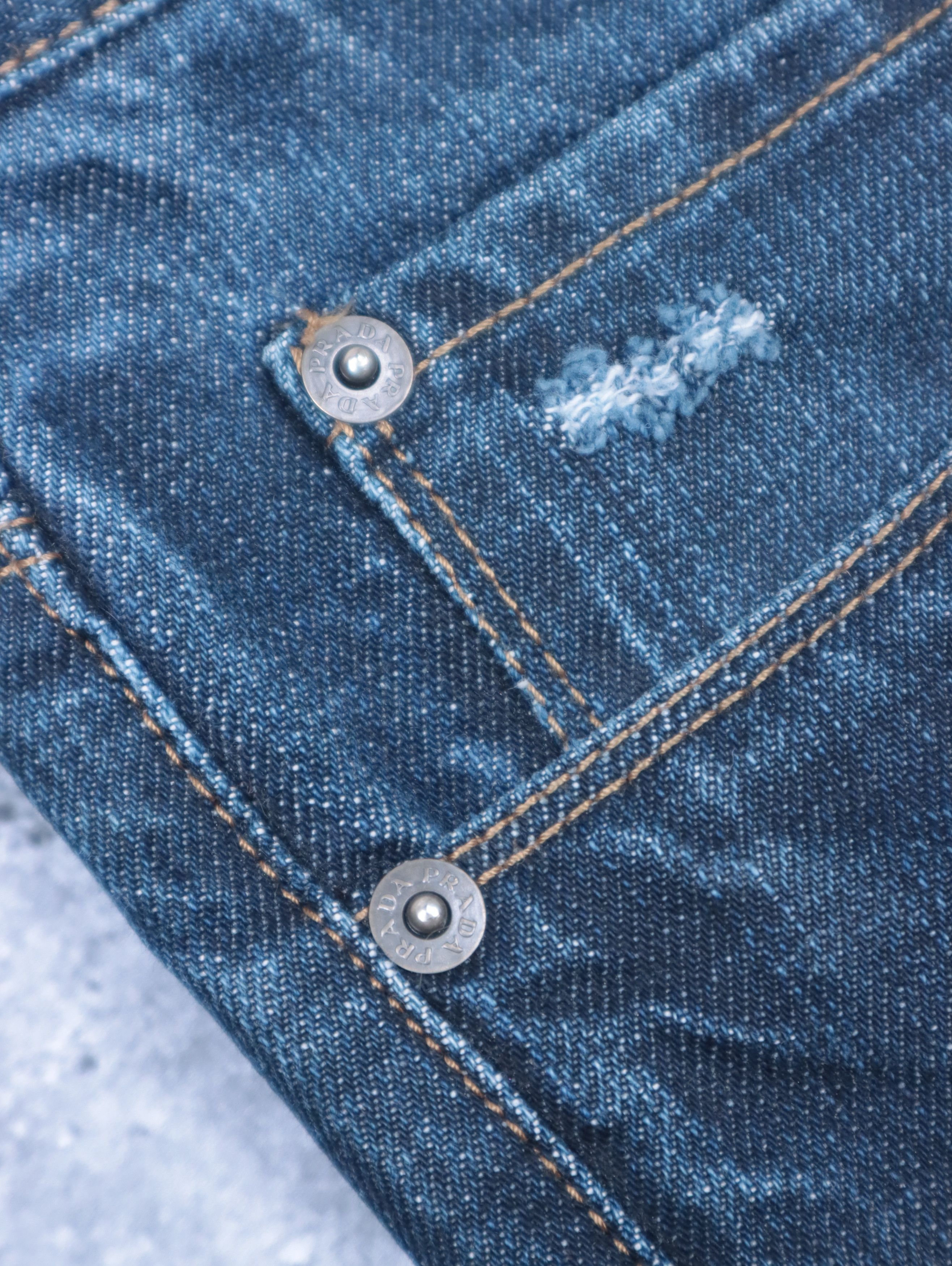 Designer × Prada Y2K Prada Raw Denim Jeans 31 Size US 31 - 7 Thumbnail