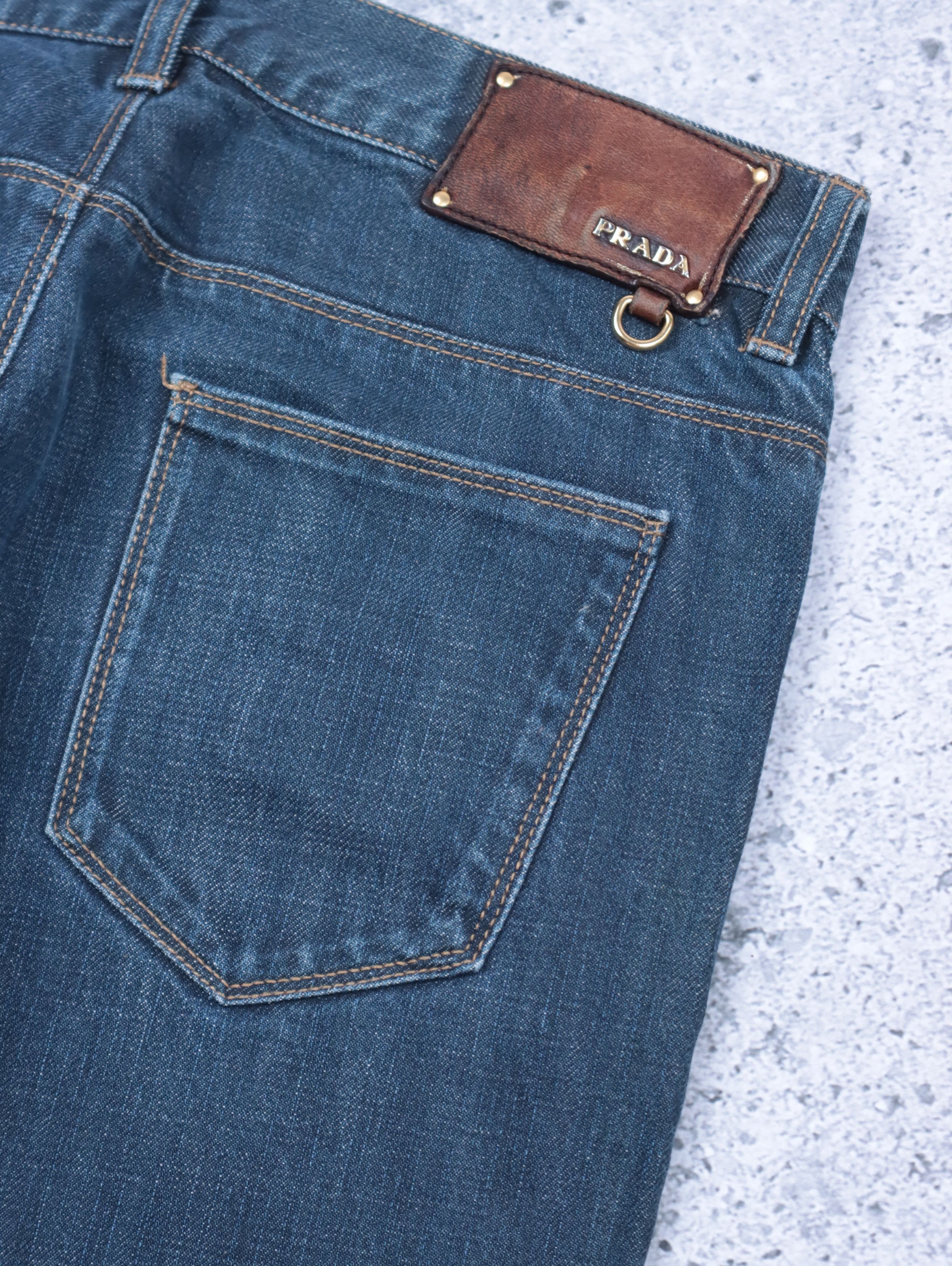Designer × Prada Y2K Prada Raw Denim Jeans 31 Size US 31 - 8 Thumbnail