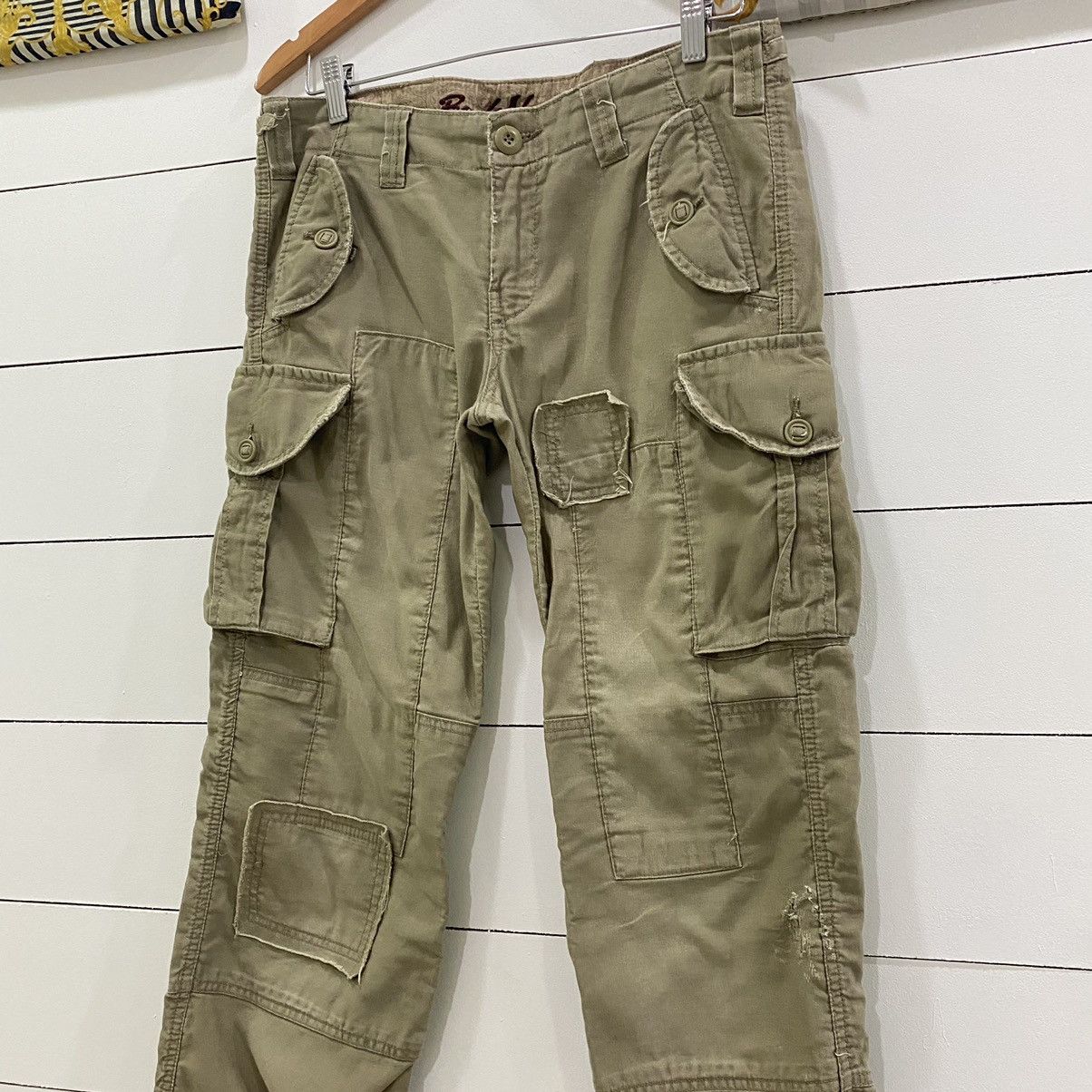 If Six Was Nine × Japanese Brand × Le Grande Bleu (L.G.B.) Back number Tactical Multi Pocket Patchwork Cargo Pants Size US 32 / EU 48 - 5 Thumbnail