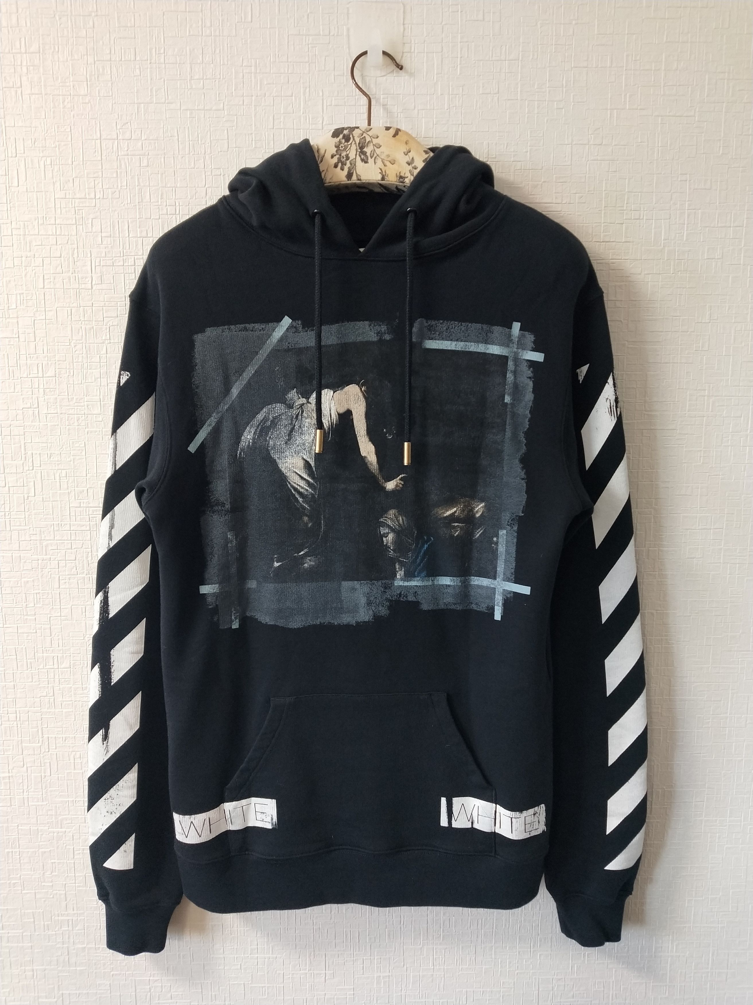 OFF-WHITE Arrows Caravaggio Annunciation Slim Hoodie Black/Multi