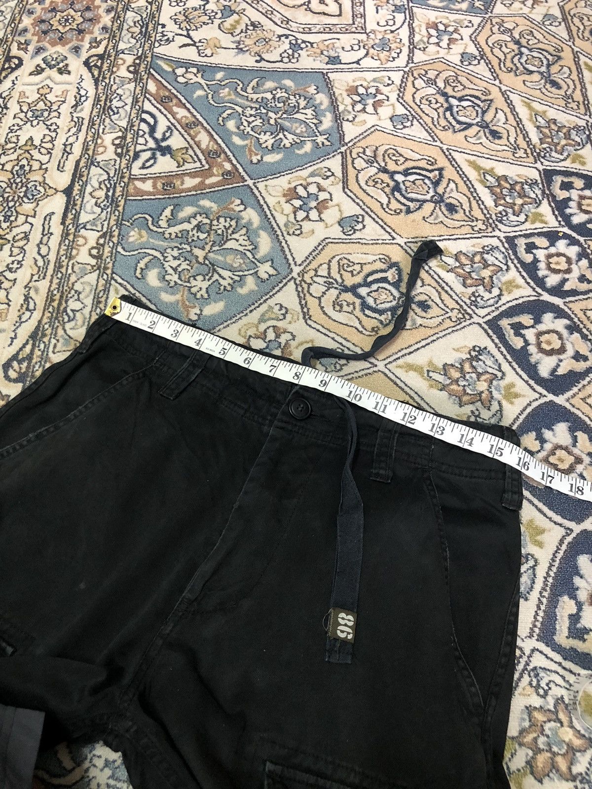 Seditionaries 🥷🏿Vintage Real Crush Loose Fit Cargo Pant Black Size US 31 - 17 Thumbnail
