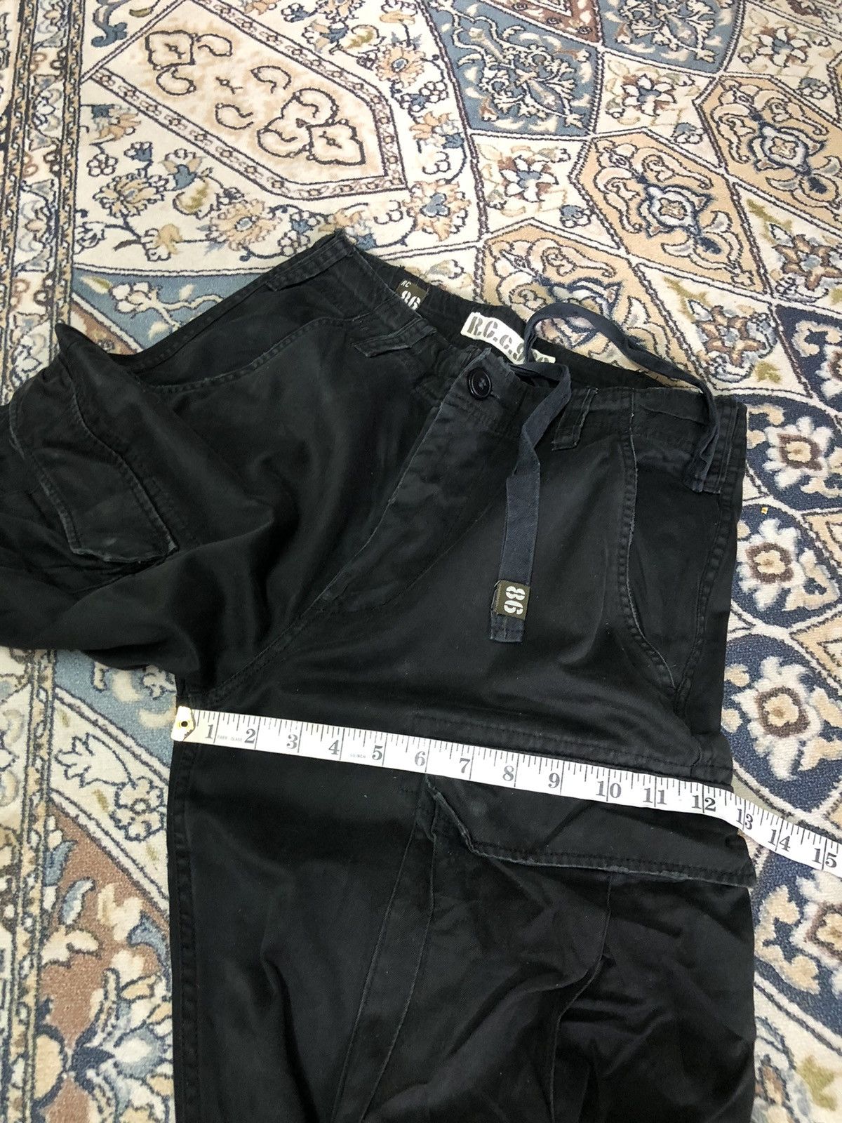 Seditionaries 🥷🏿Vintage Real Crush Loose Fit Cargo Pant Black Size US 31 - 21 Thumbnail