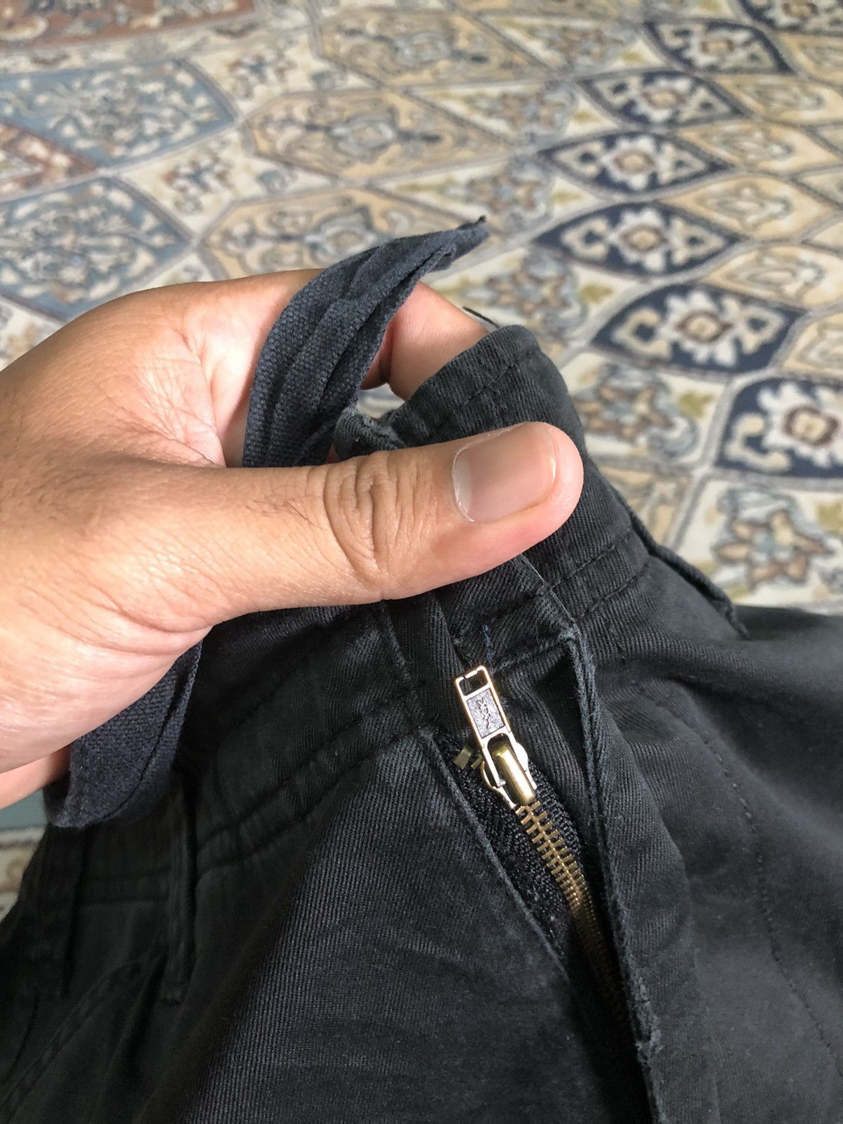 Seditionaries 🥷🏿Vintage Real Crush Loose Fit Cargo Pant Black Size US 31 - 9 Thumbnail